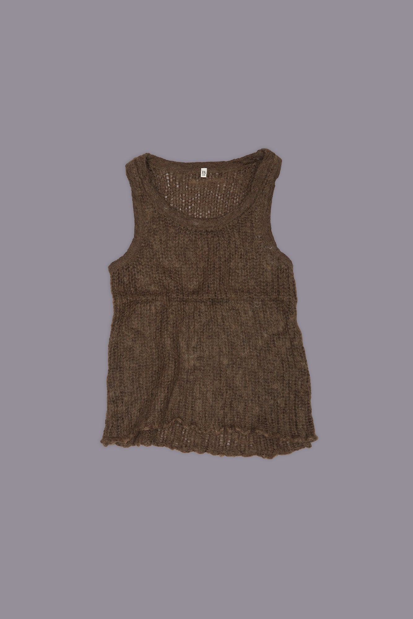 SWEATER TANK - OLIVE BROWN MOHAIR - R13
