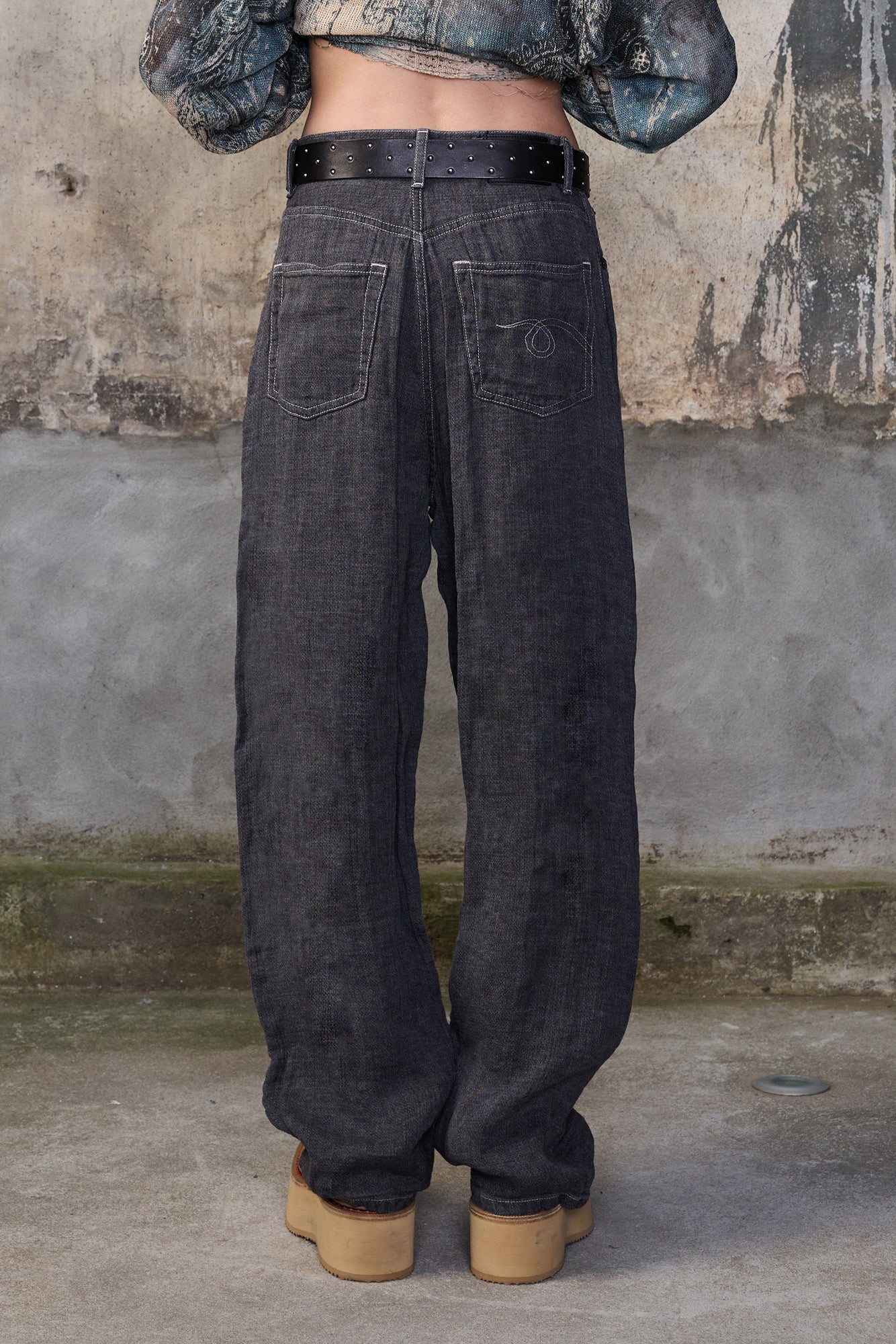VENTI JEAN - CHARCOAL GREY LINEN - R13