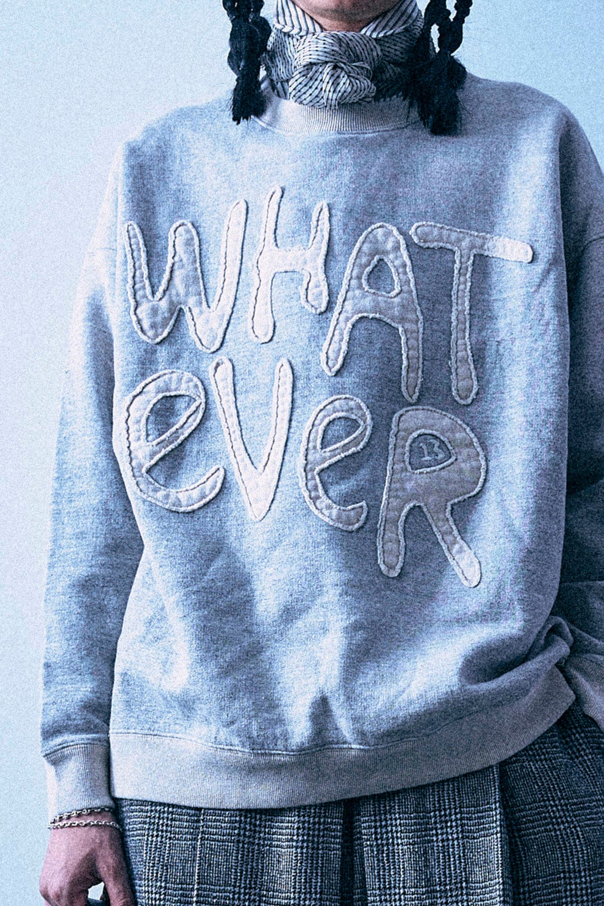 Whatever 13 Oversized Crewneck - Heather Grey With Oatmeal - R13