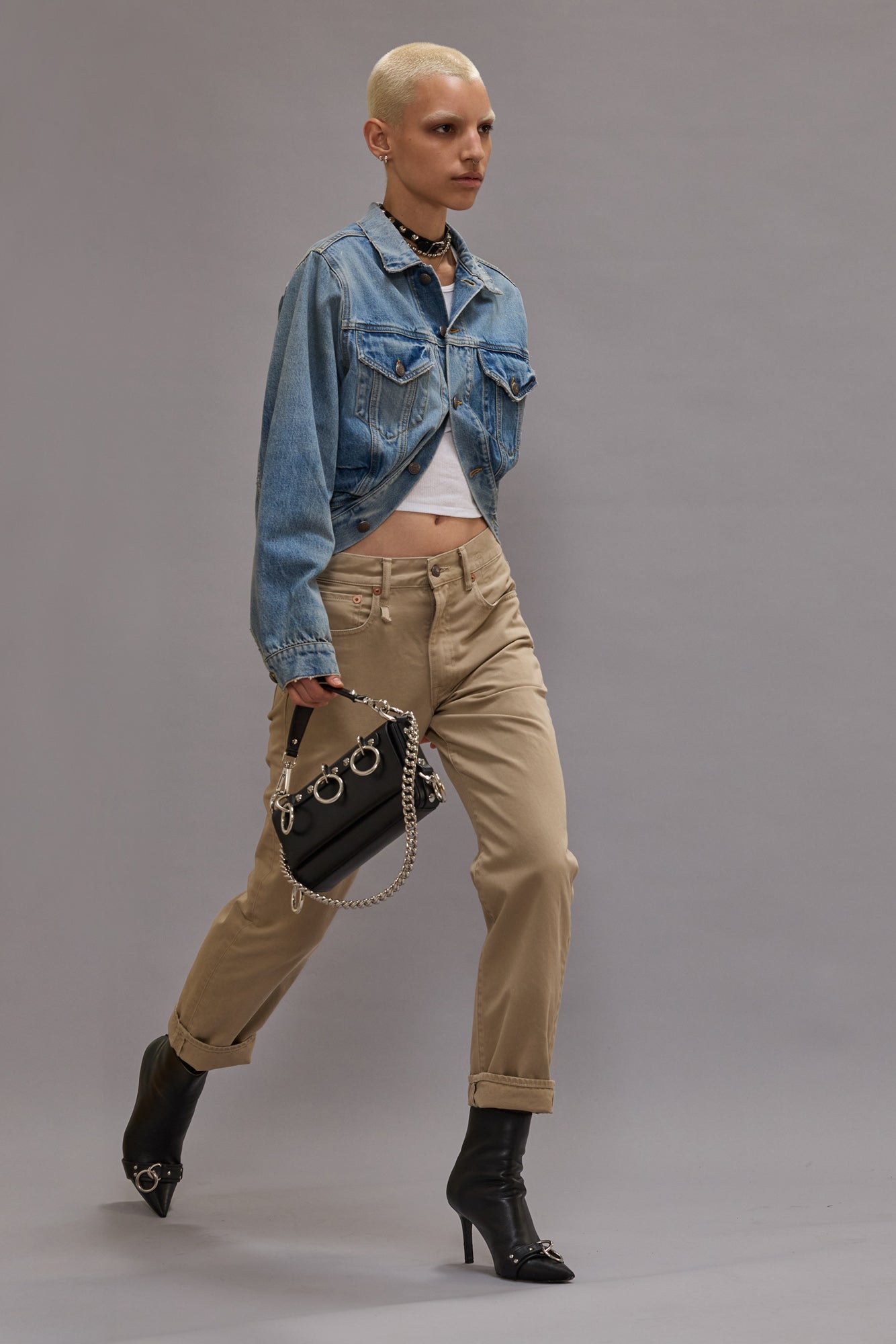 WRAP AROUND TRUCKER JACKET - MERRIN BLUE - R13