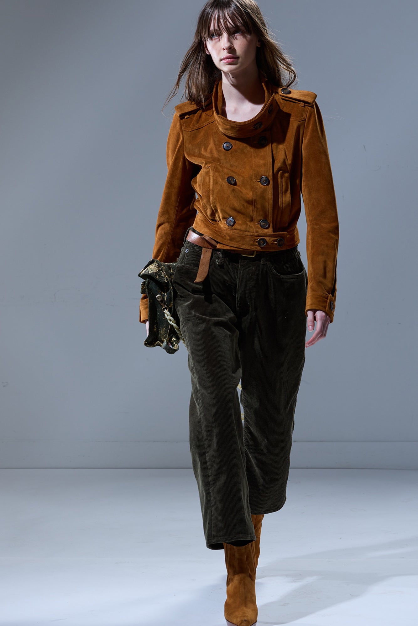 X-BOYFRIEND JEAN - HEAVY OLIVE CORD - R13