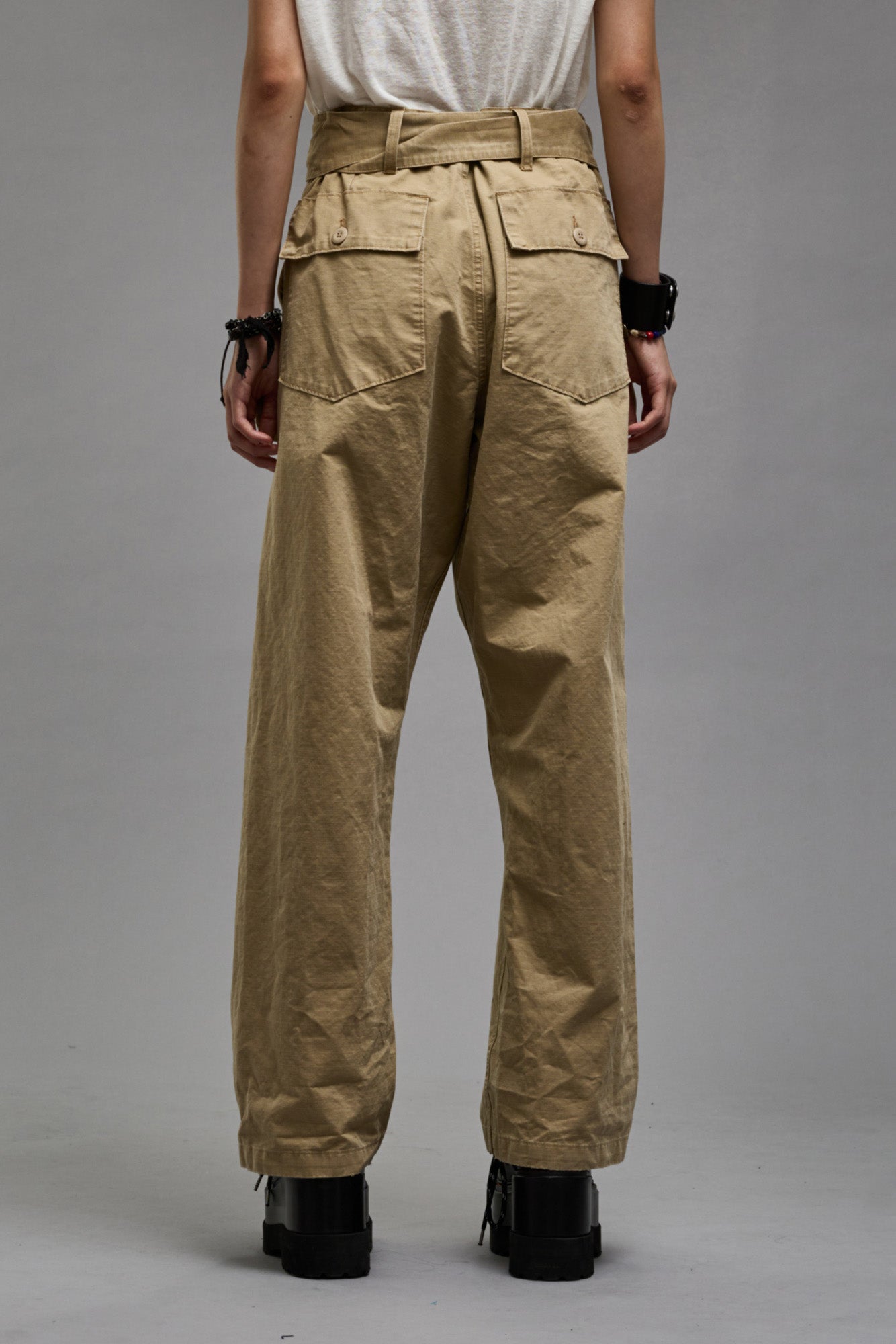 BELTED UTILITY PANT - KHAKI RIPSTOP
