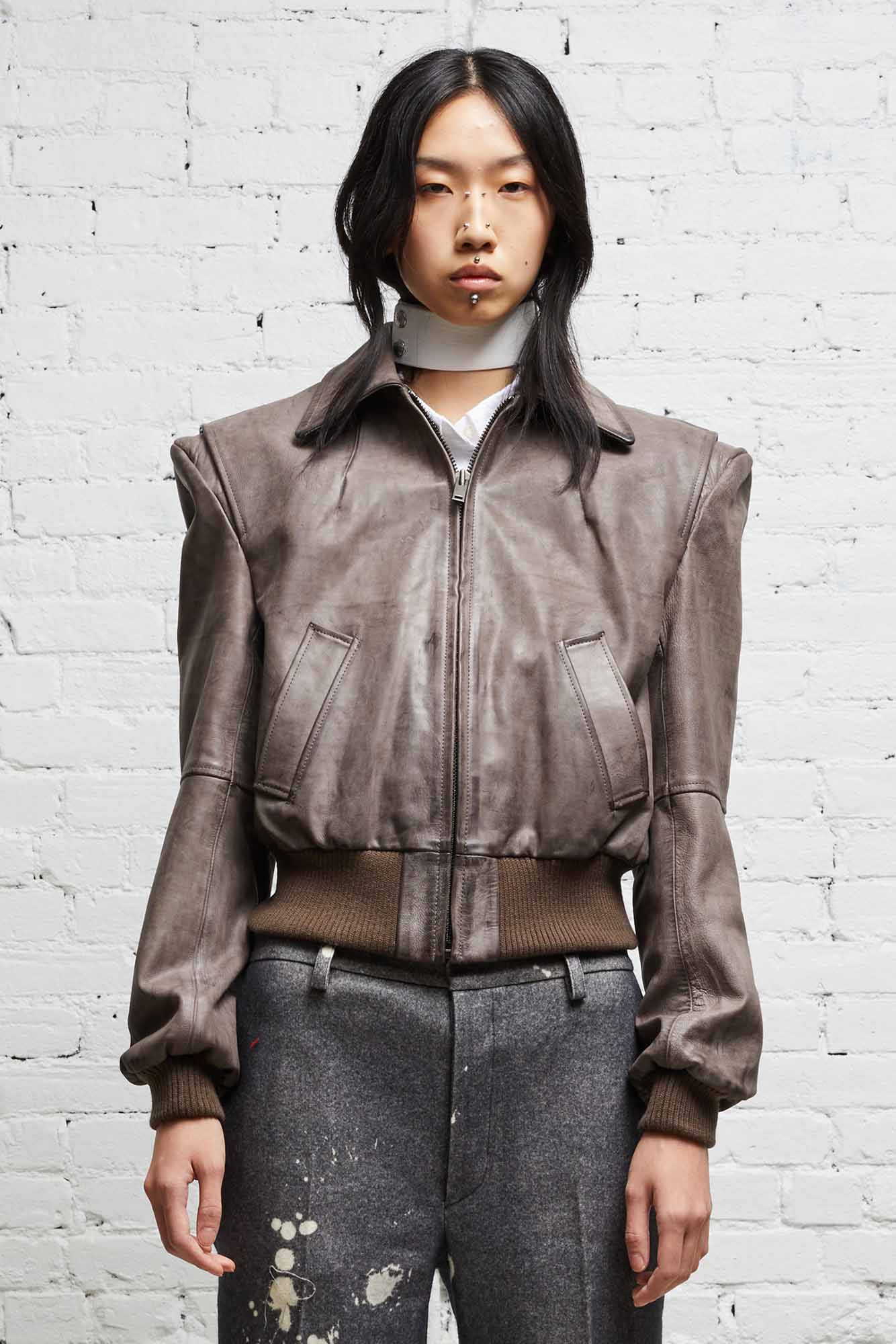 Americana Zip Jacket - Distressed Grey - R13