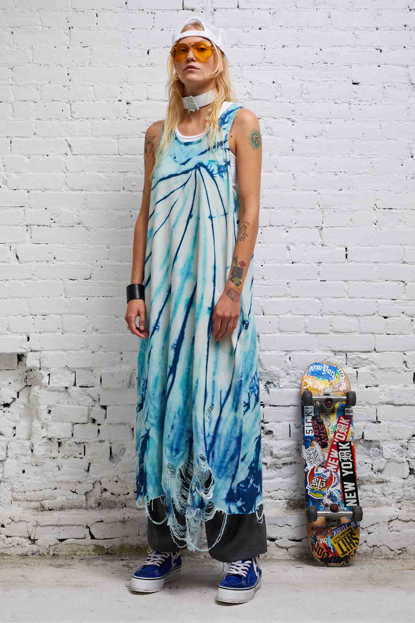 R13 Destroyed Knit Tank Dress