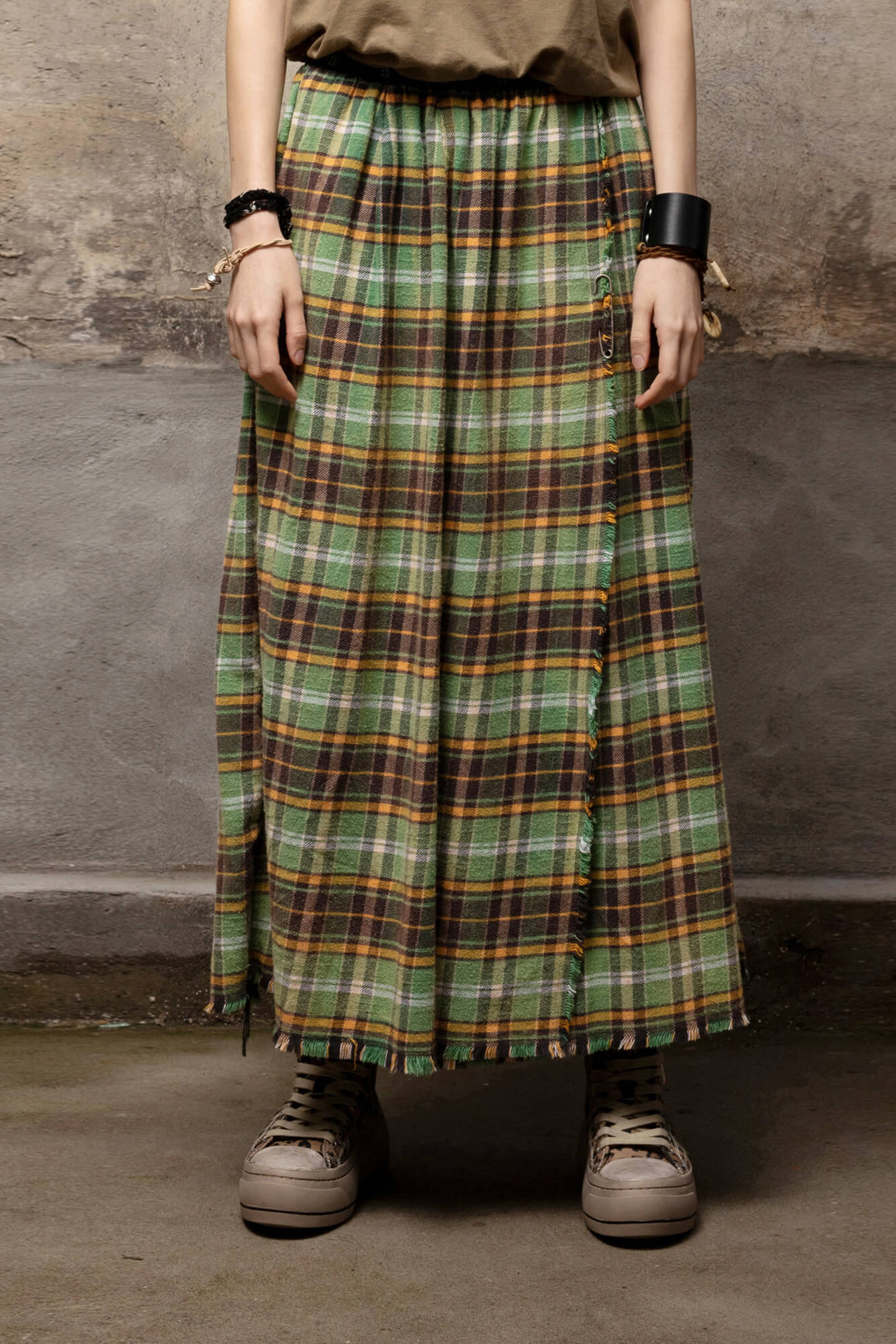 KILT SKIRT GREEN PLAID – R13 - Main Image
