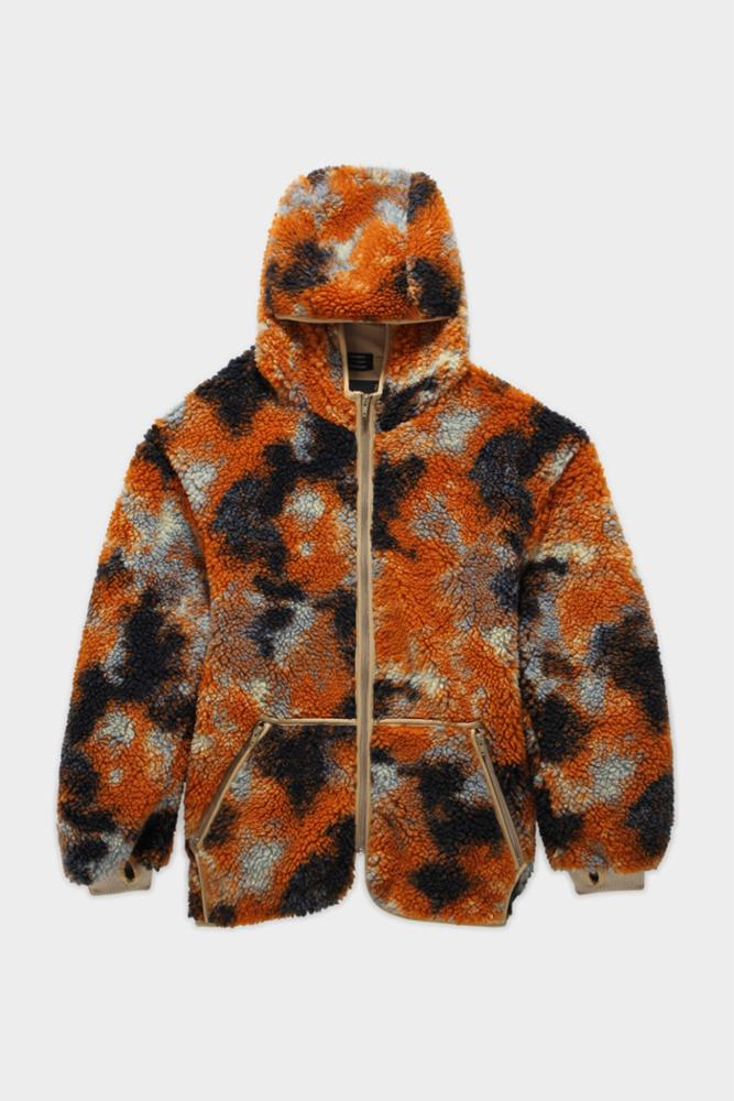 Oversized Fleece Hoodie - Rust Camo - R13