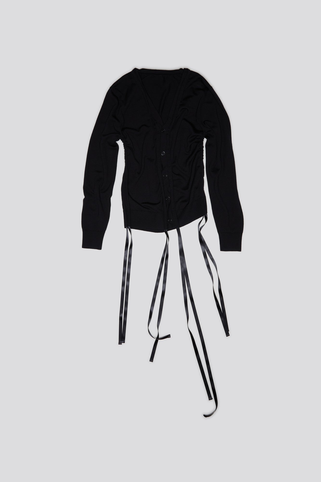 Shirred Cardigan - Black - R13