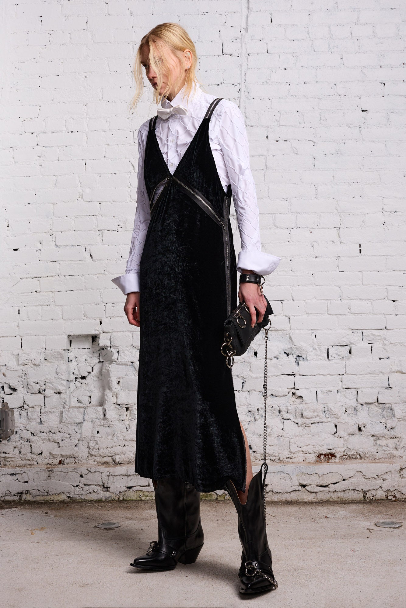 R13 Zipper Grunge Slip
