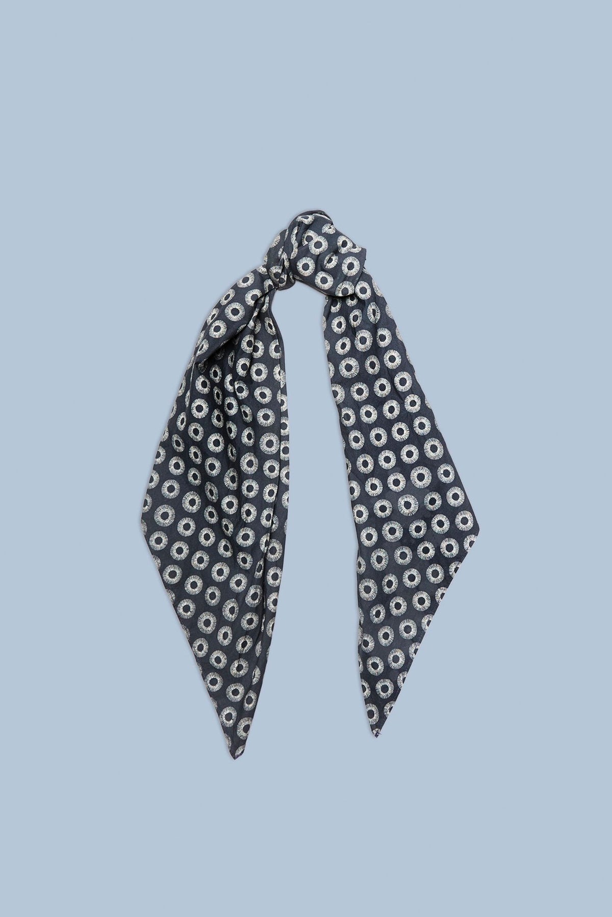 Folded Scarf - Black And White Sunburst Pattern