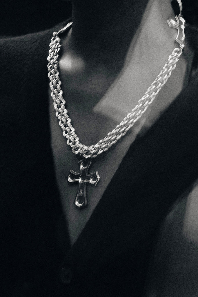 R13 X Veert Cross-Link Chain - Silver Grey Steel