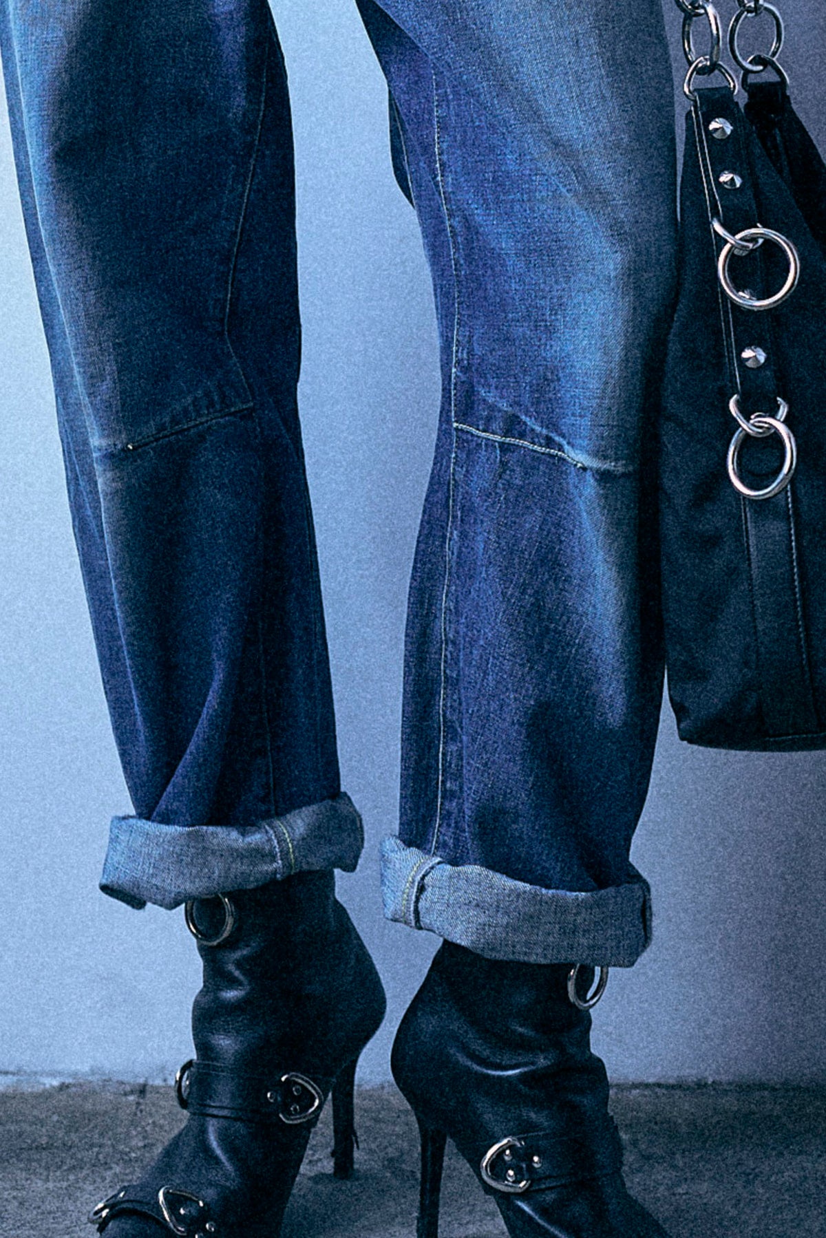 Articulated Knee X-Boyfriend Jean - Hackney Blue - R13