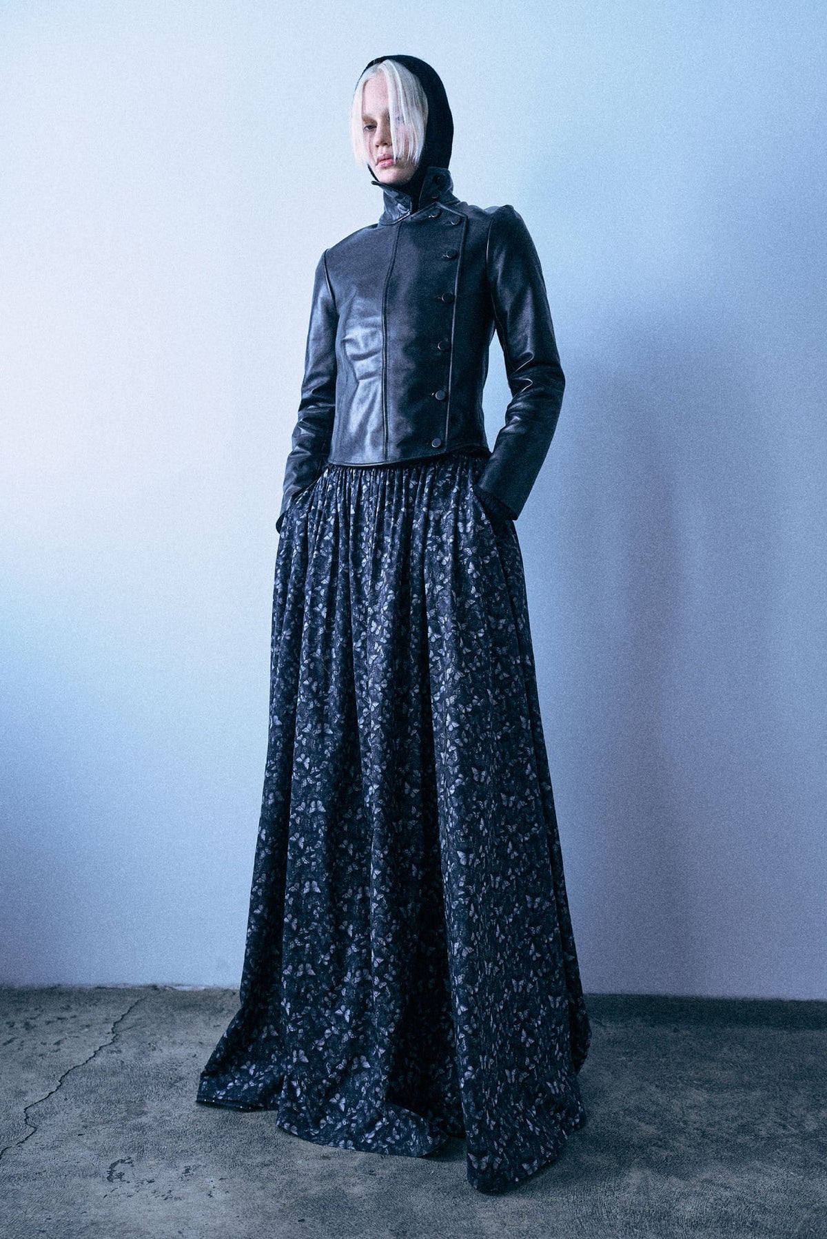 Asymmetrical Front Jacket - Black - R13