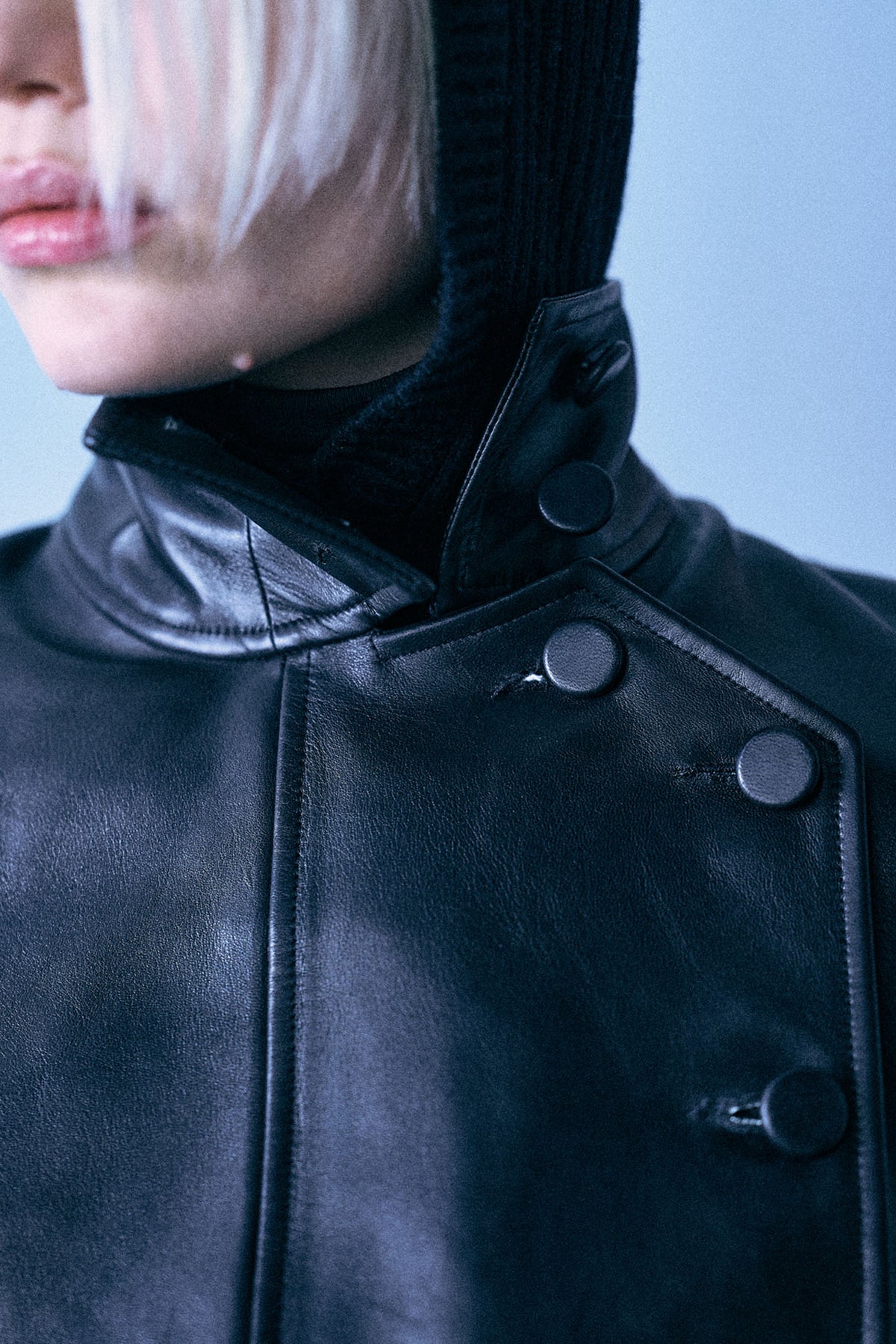 Asymmetrical Front Jacket - Black - R13