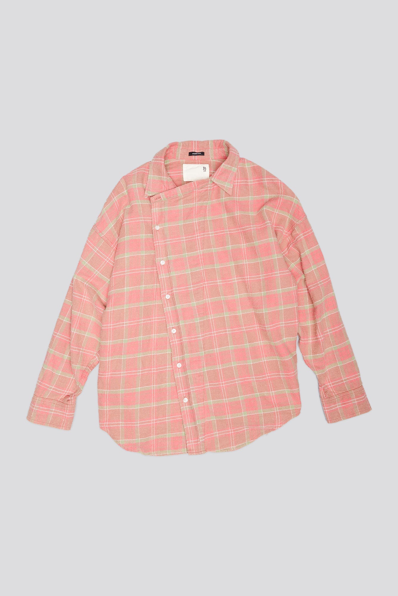 Asymmetrical Shirt - Pink Plaid - R13