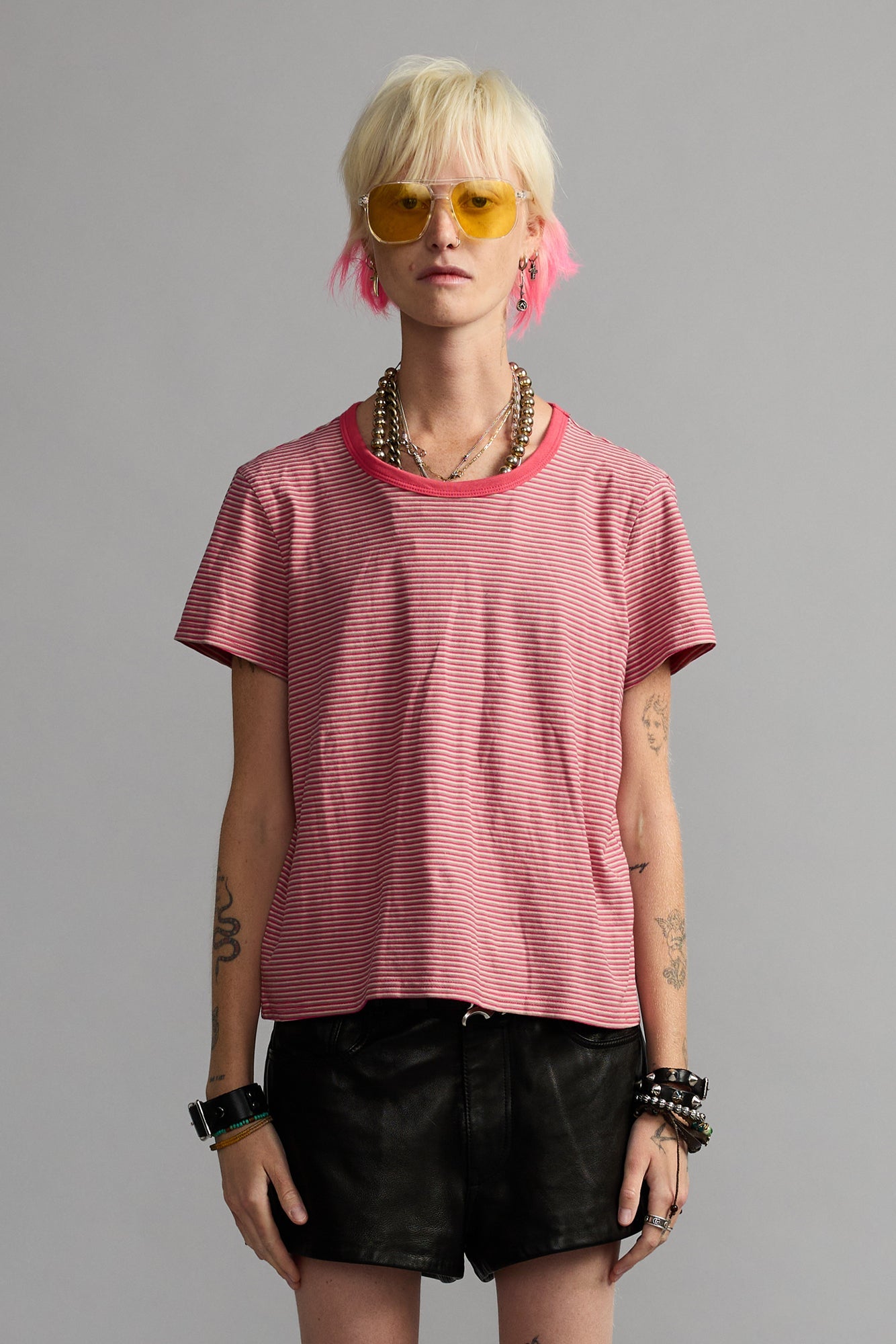 BABY T - PINK MULTI STRIPE