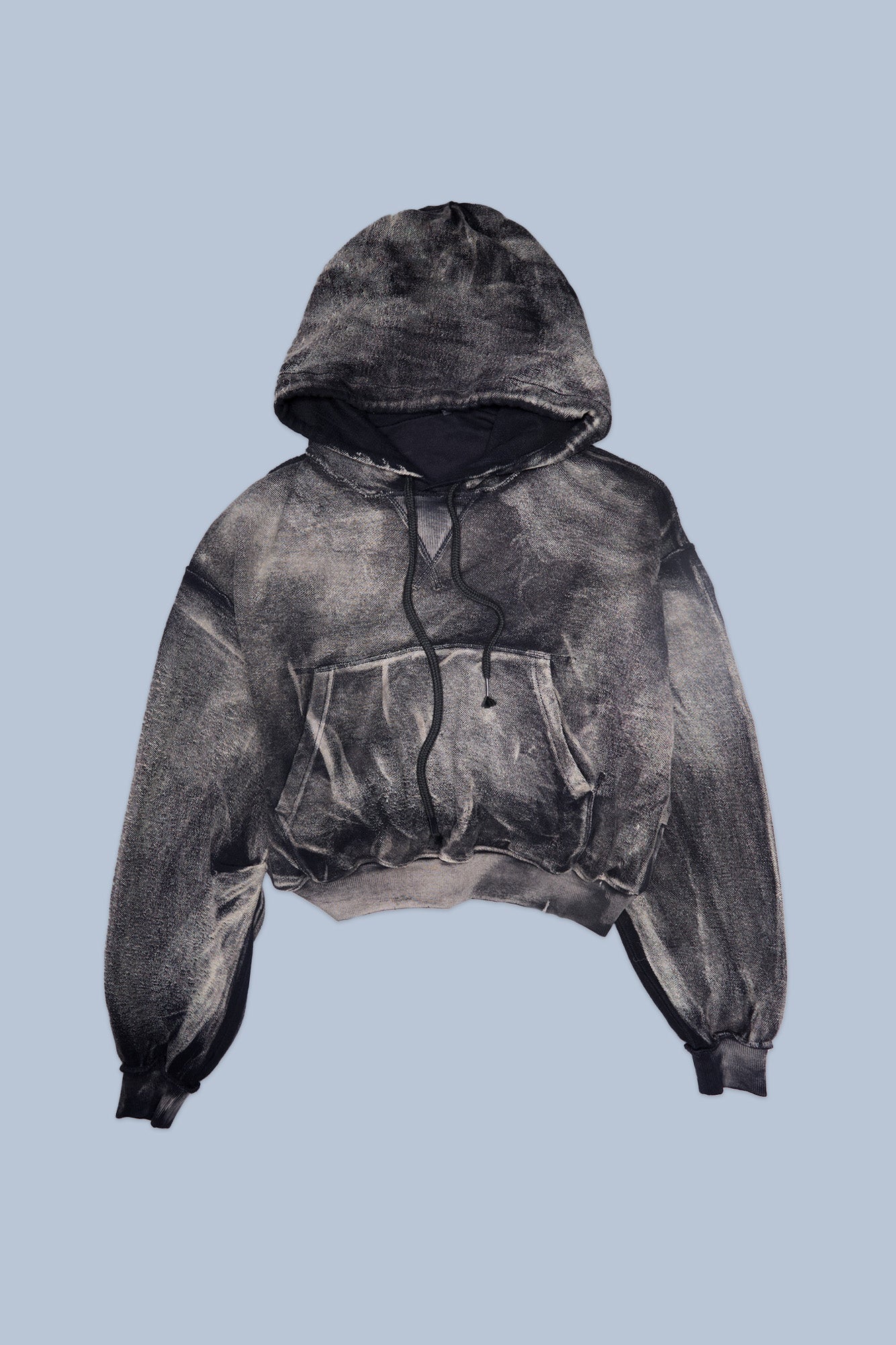 BALLOON POPOVER HOODIE - WASHED BLACK - R13
