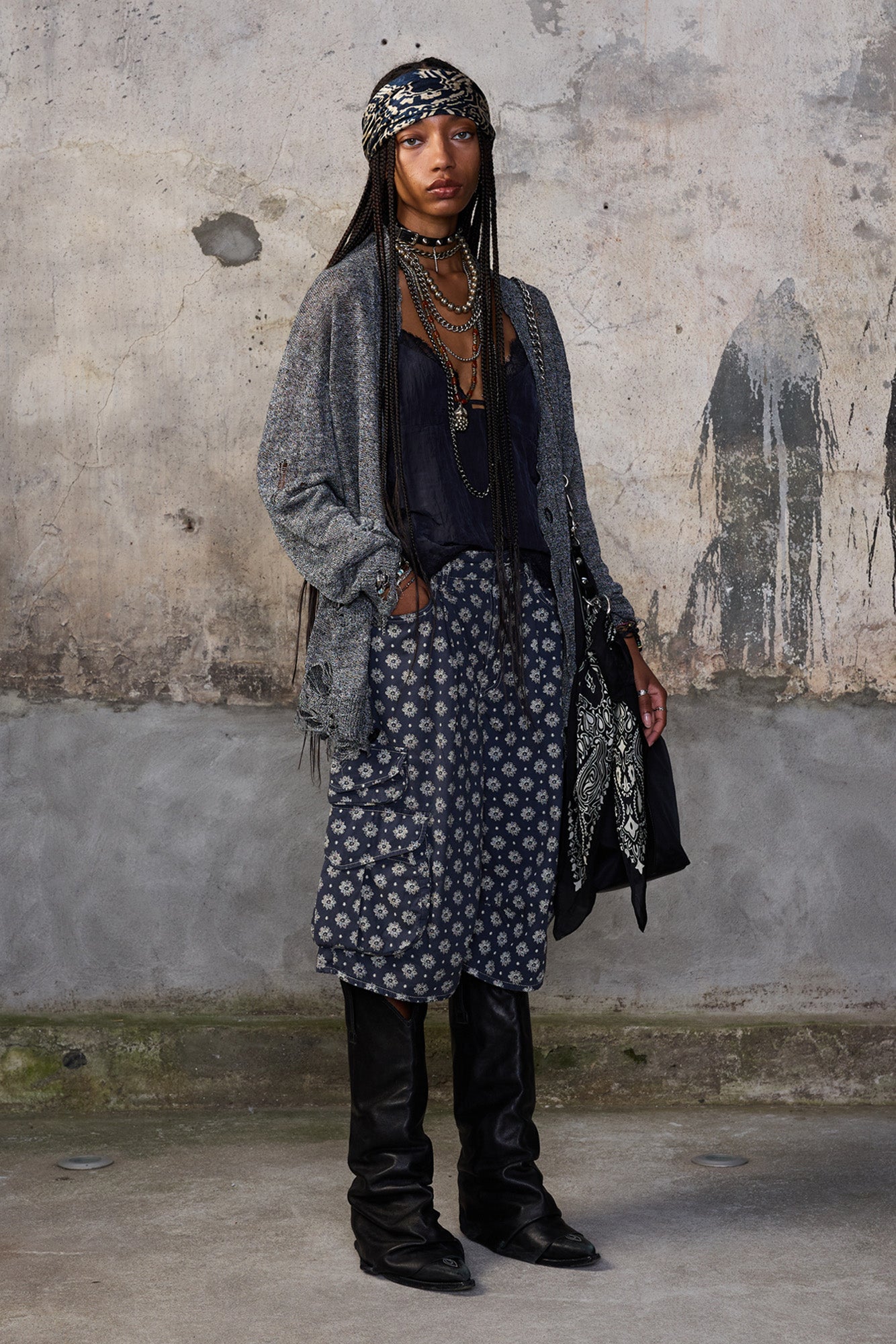 BERMUDA CARGO SHORT - AIRY INDIGO BLOSSOM - R13