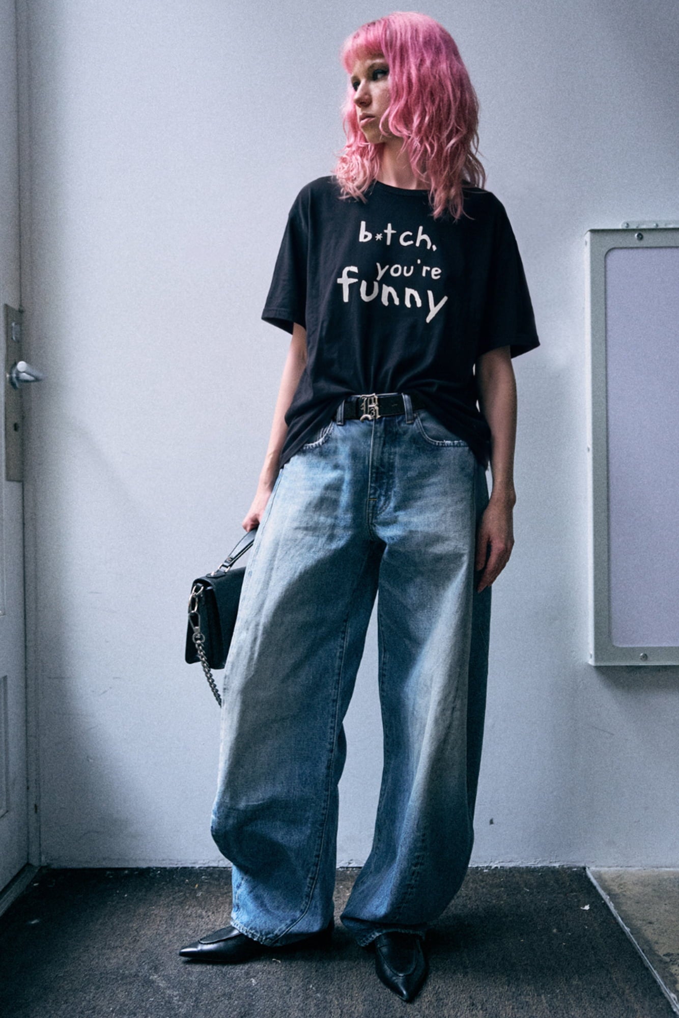 Bitch You're Funny Boy T - Black - R13