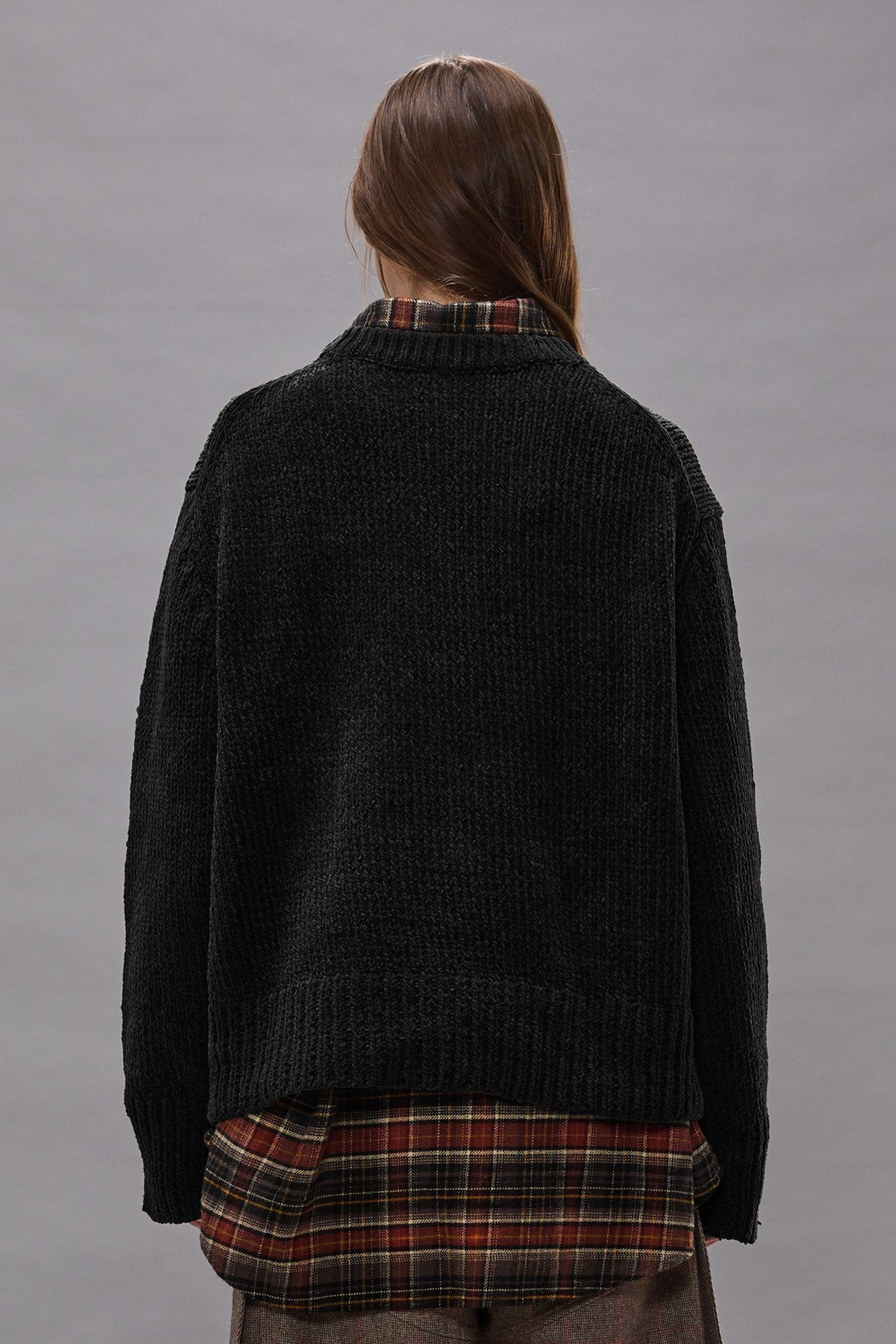 Boxy Crewneck Sweater - Washed Black - R13