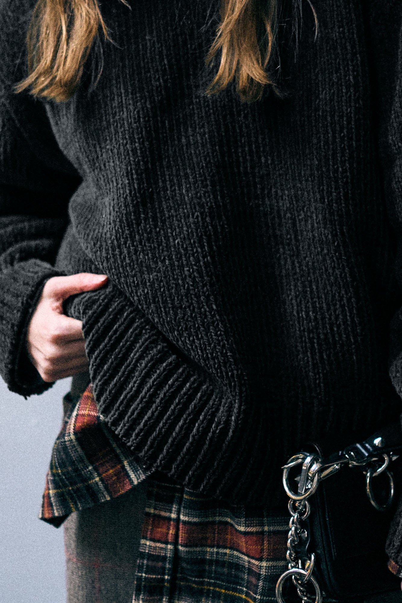 Boxy Crewneck Sweater - Washed Black - R13