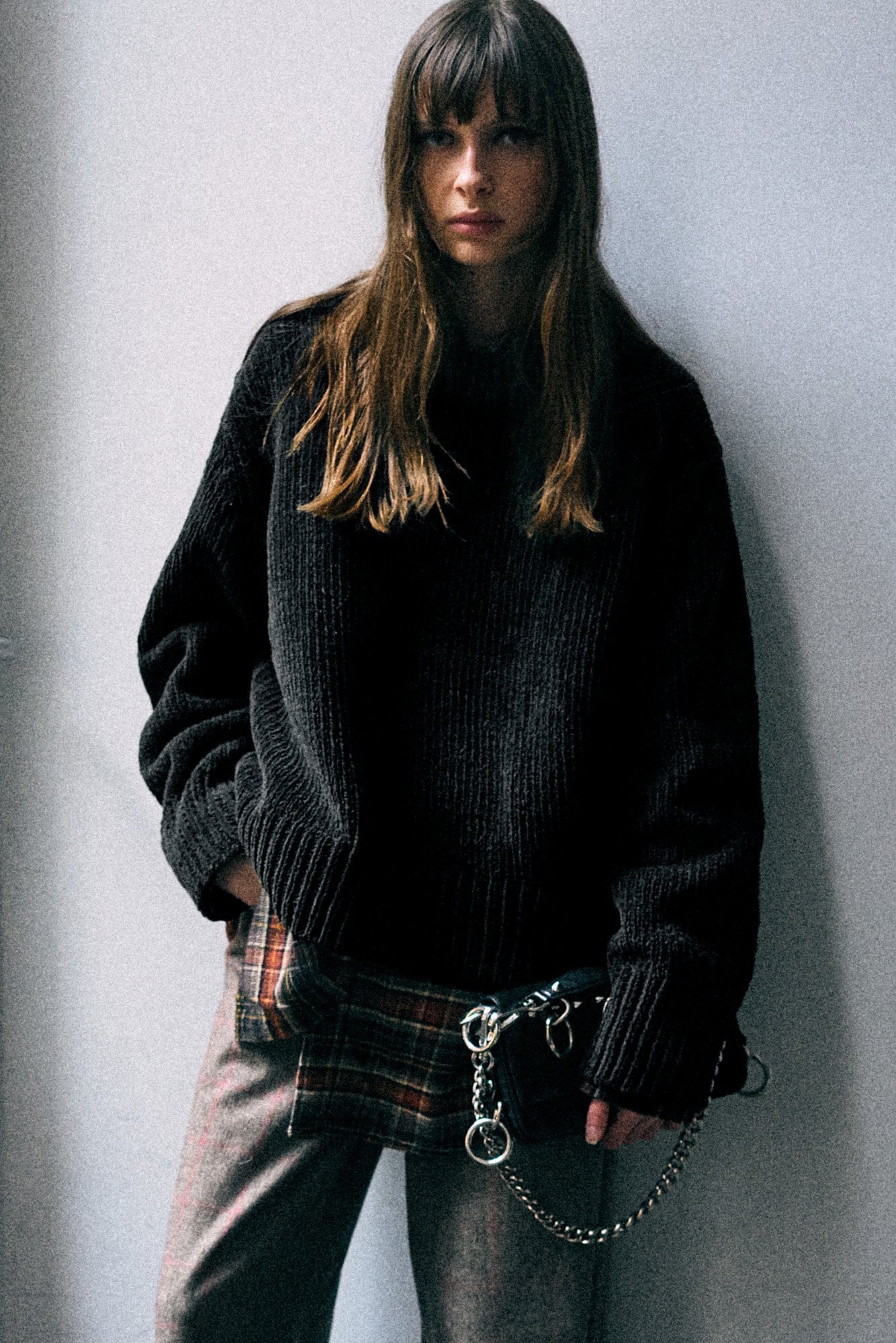Boxy Crewneck Sweater - Washed Black - R13