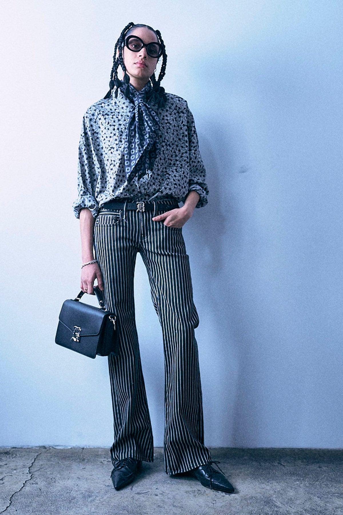 Boy Flare - Black Stretch Morning Stripe - R13