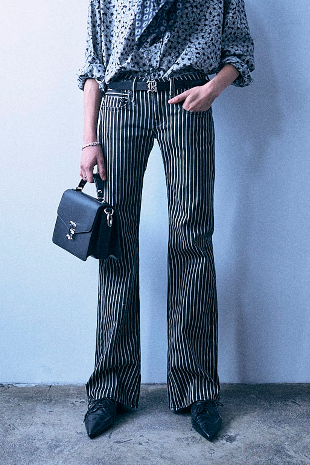Boy Flare - Black Stretch Morning Stripe - R13