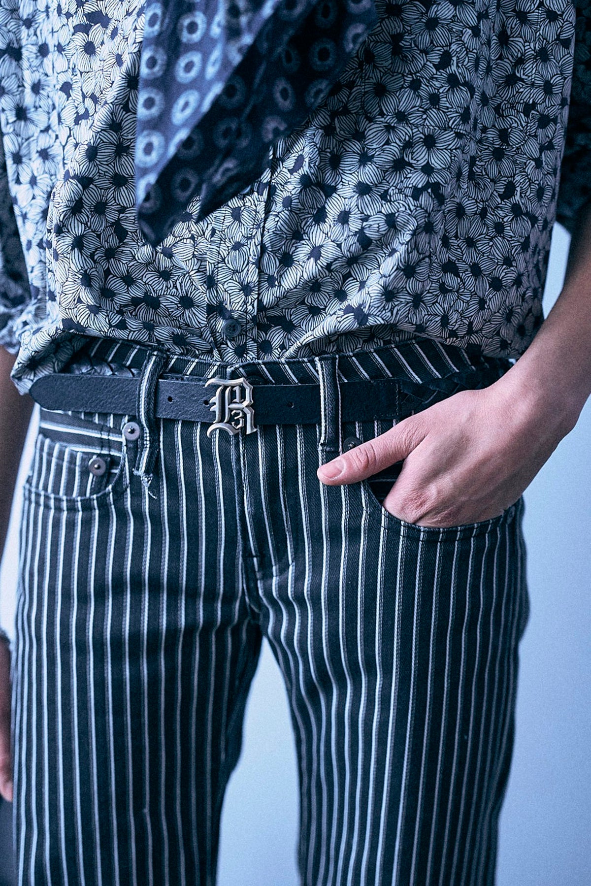 Boy Flare - Black Stretch Morning Stripe - R13
