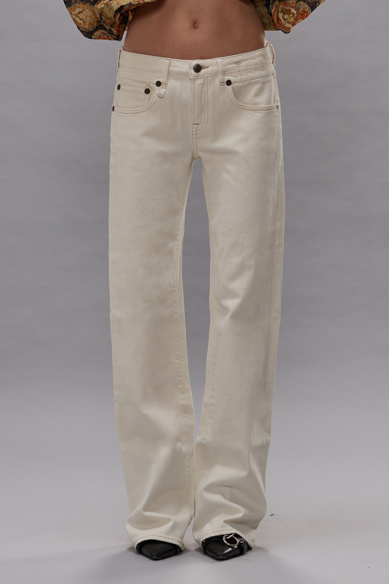 BOY FLARE - ECRU STRETCH - R13