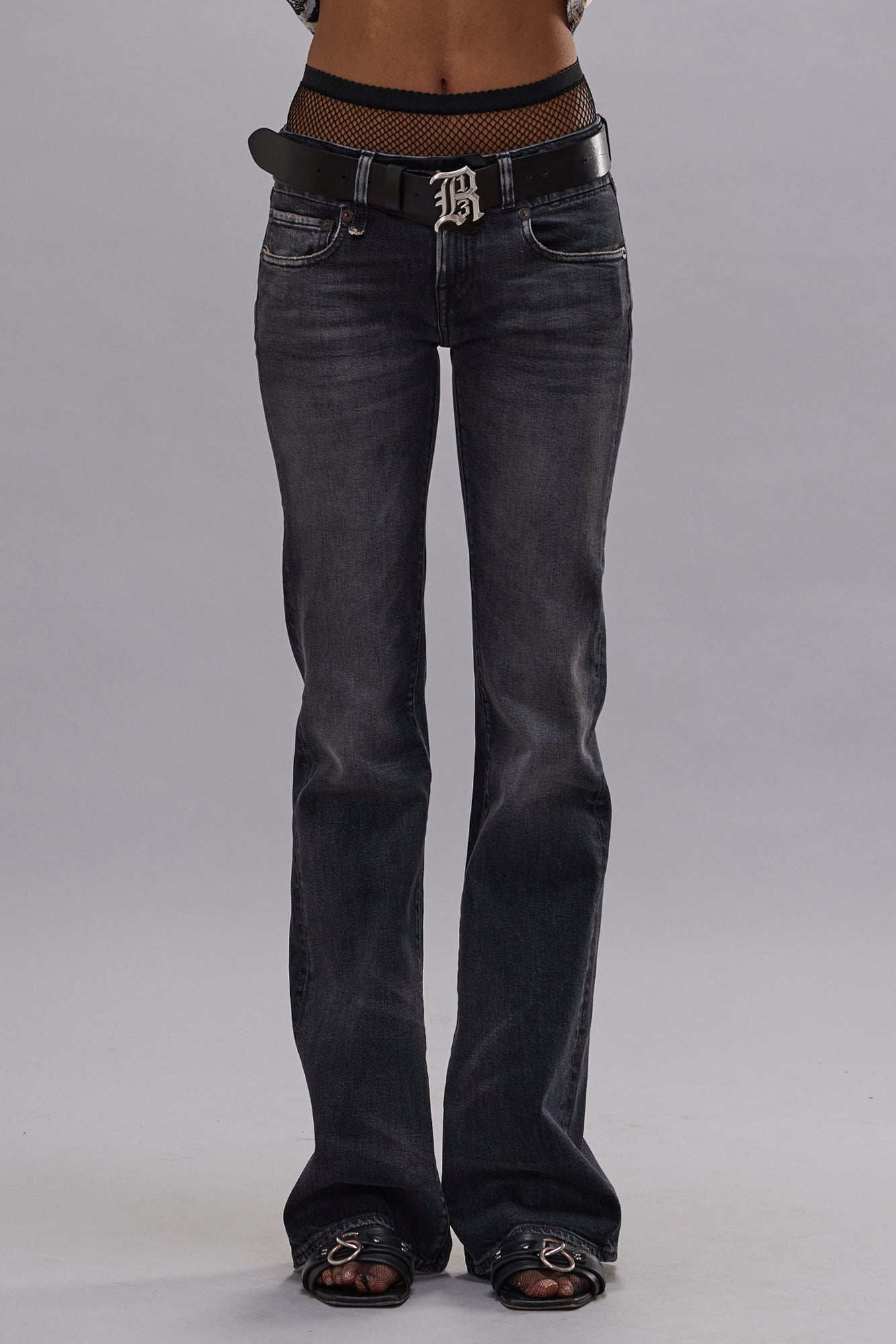 BOY FLARE - ESSEX BLACK STRETCH - R13