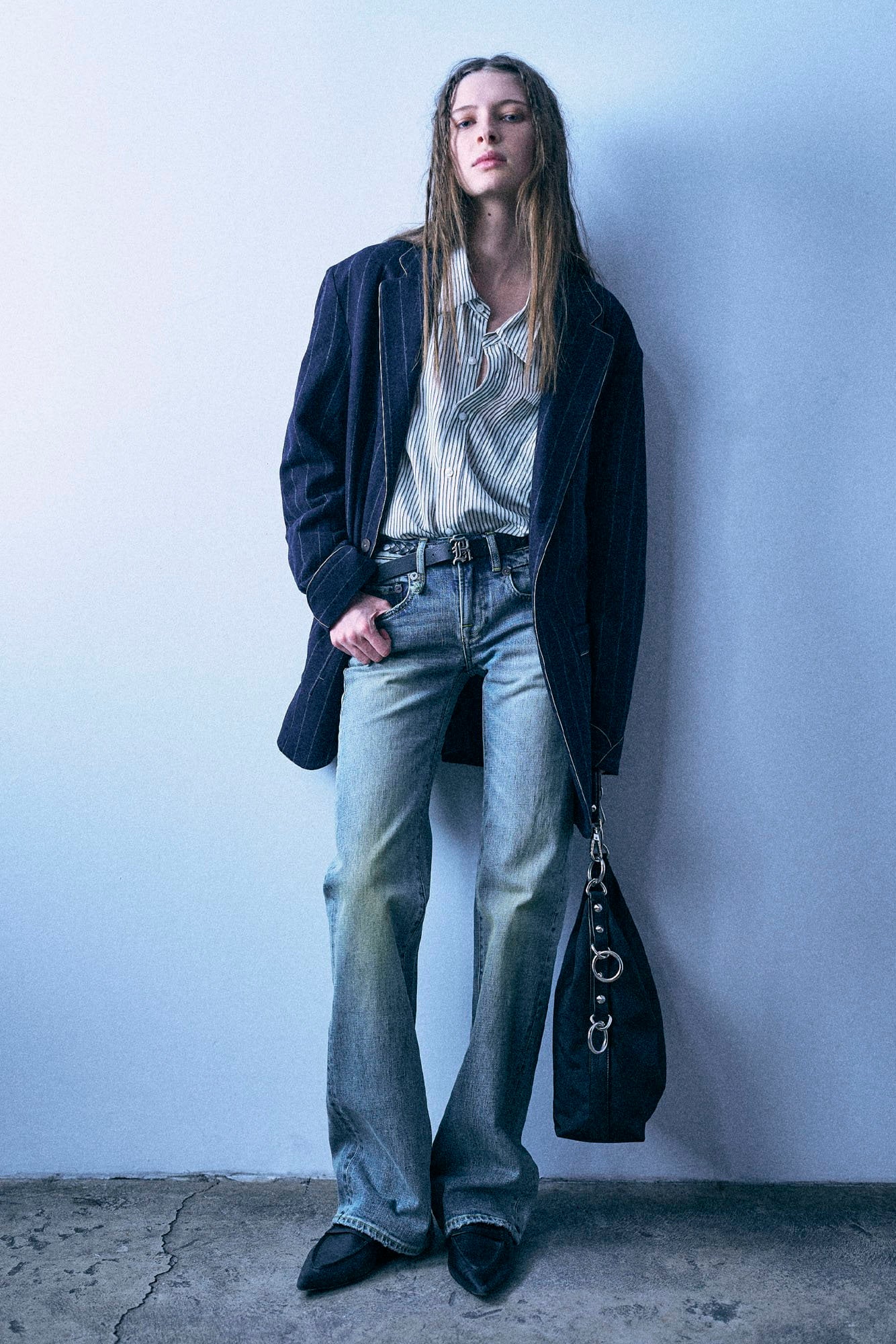 Boy Flare - Merton Blue Stretch
