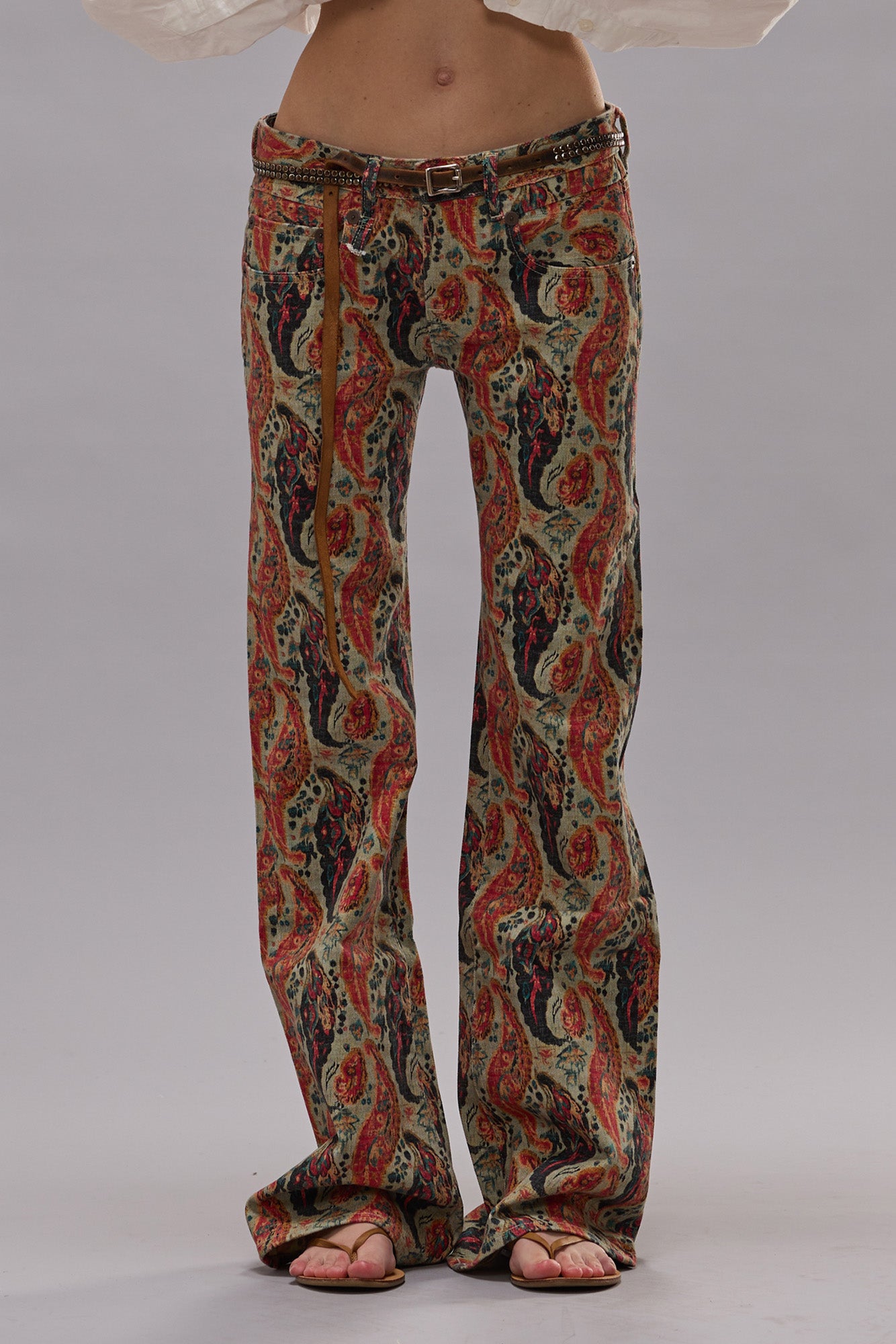 BOY FLARE - MULTICOLOR ORANGE PAISLEY - R13