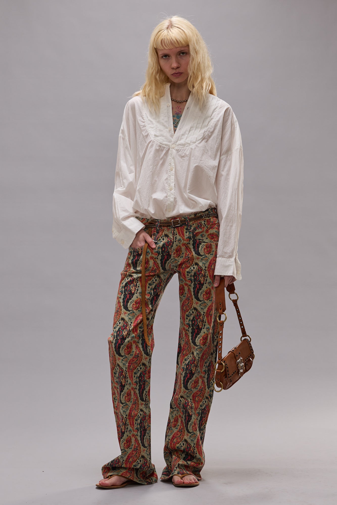 BOY FLARE - MULTICOLOR ORANGE PAISLEY - R13