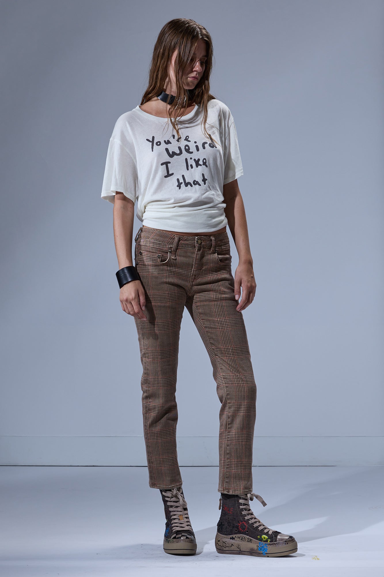 BOY STRAIGHT - BROWN GLENPLAID - R13