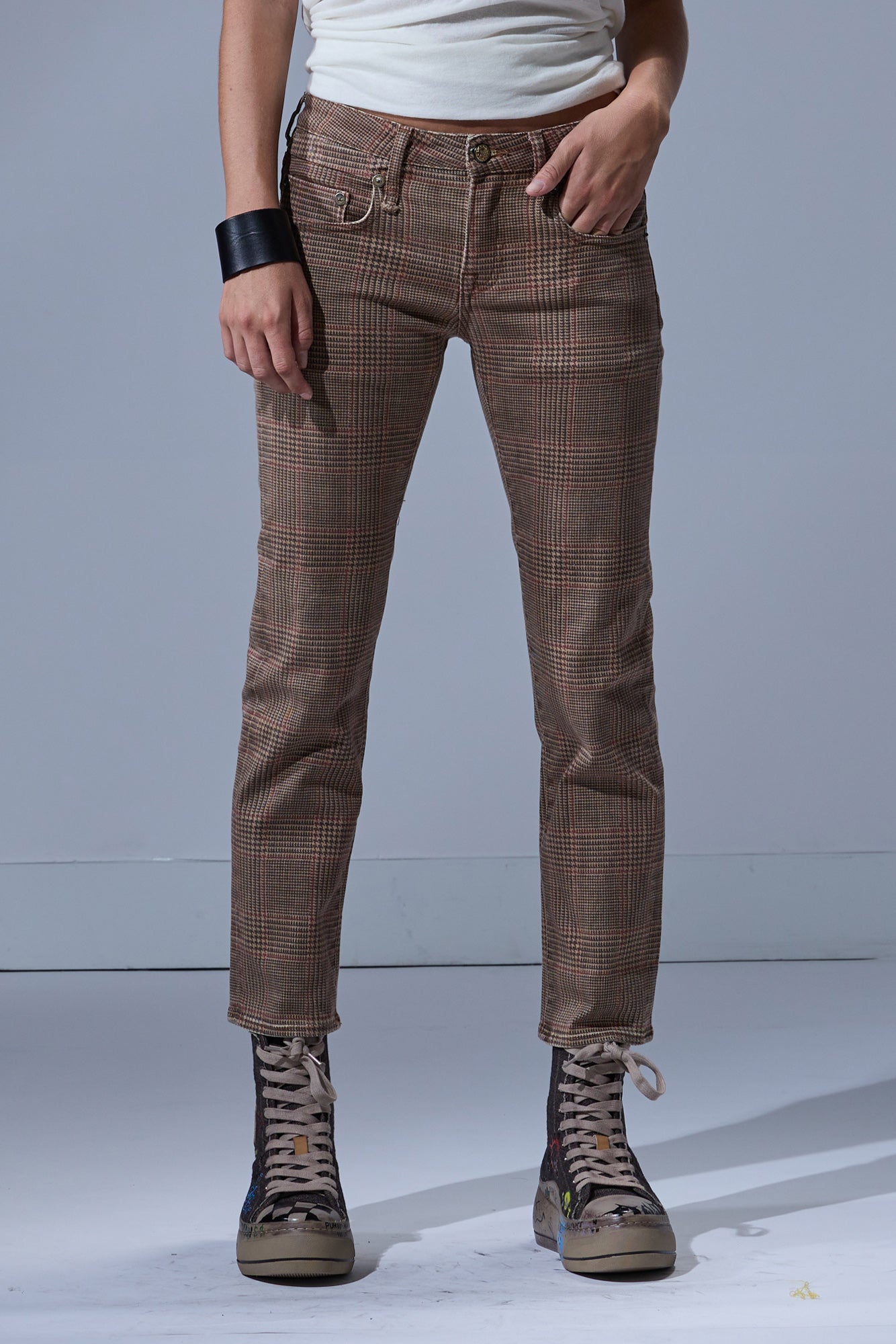 BOY STRAIGHT - BROWN GLENPLAID - R13