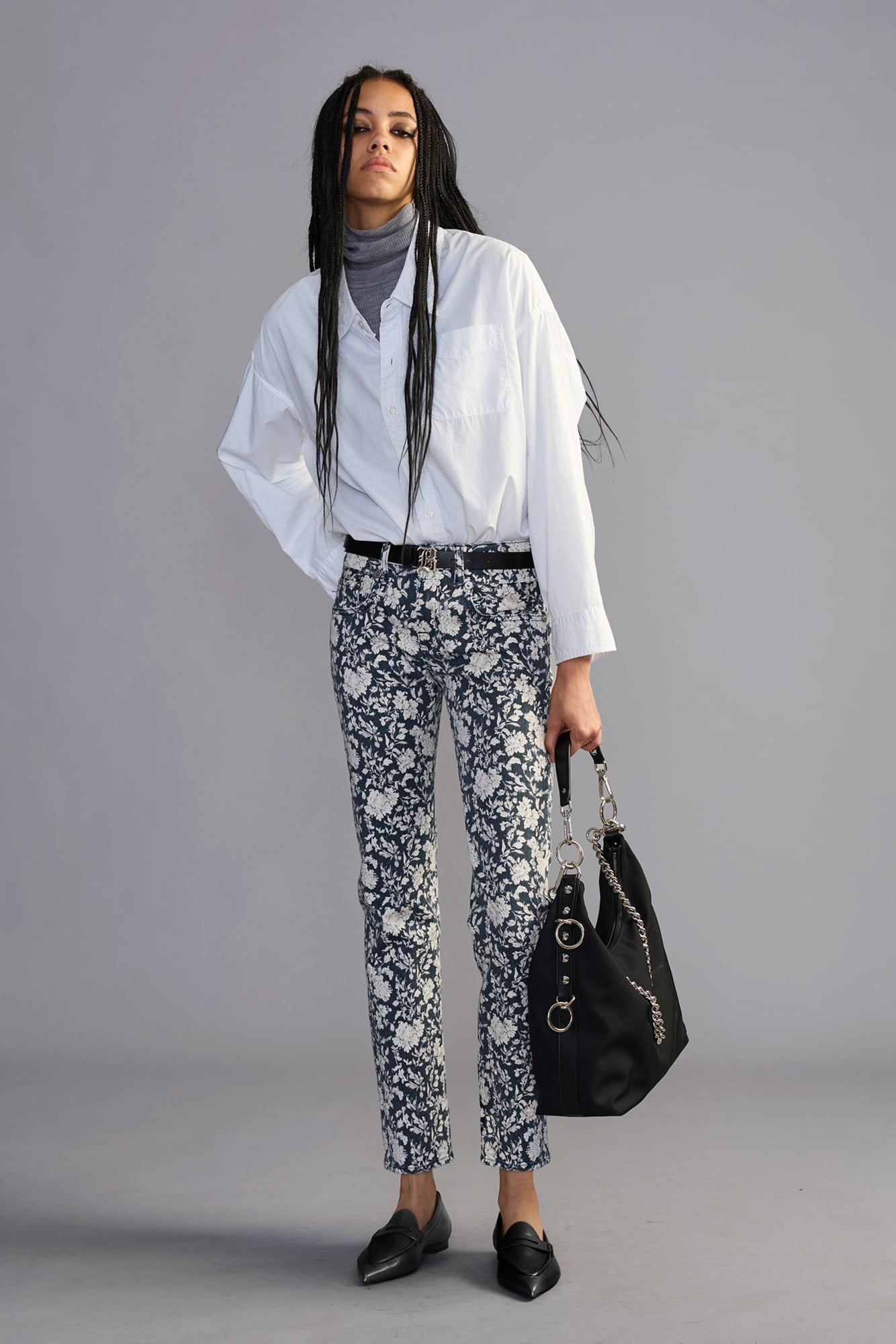 Boy Straight - Dark Blue Floral