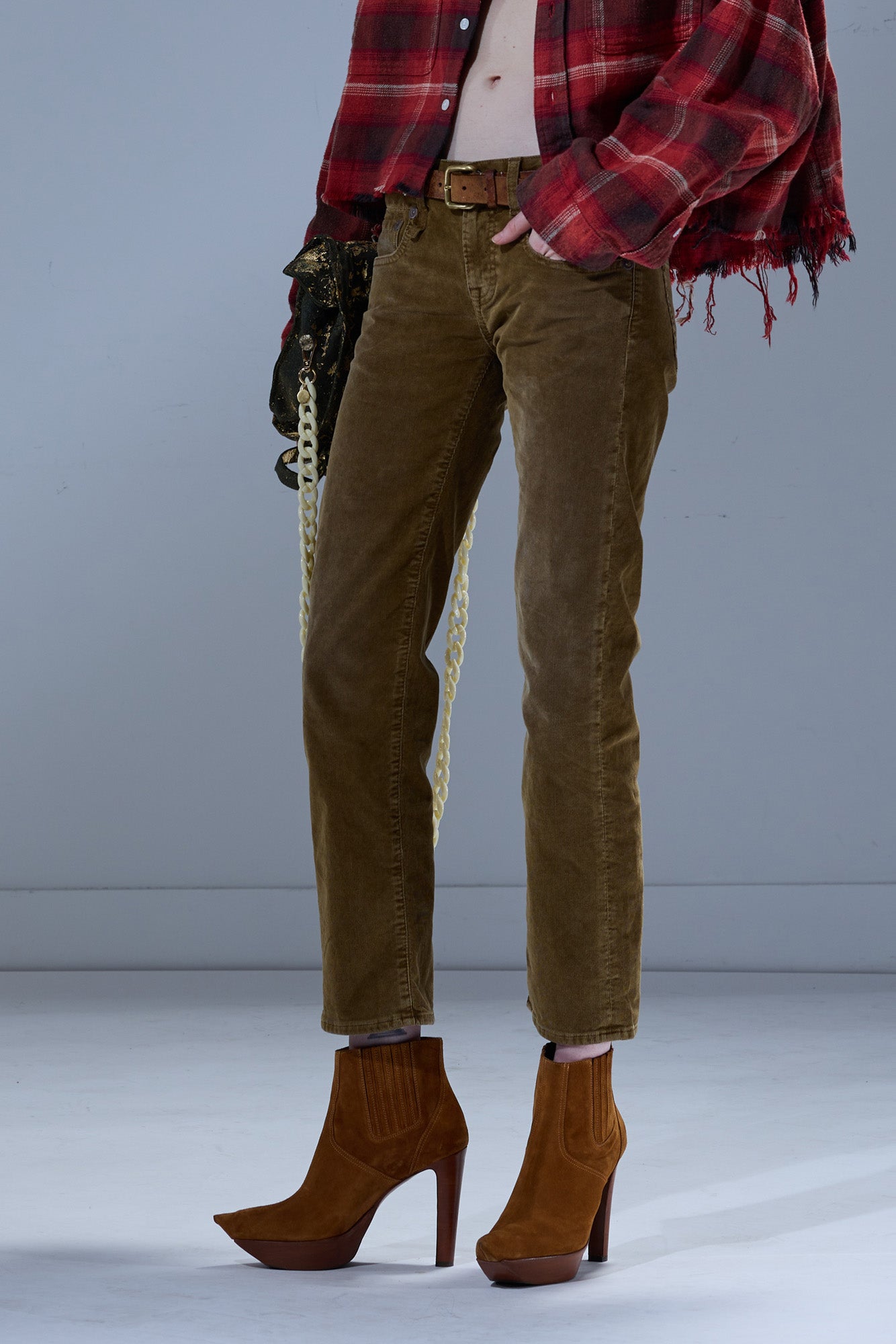 BOY STRAIGHT - GOLDEN BROWN STRETCH CORD - R13