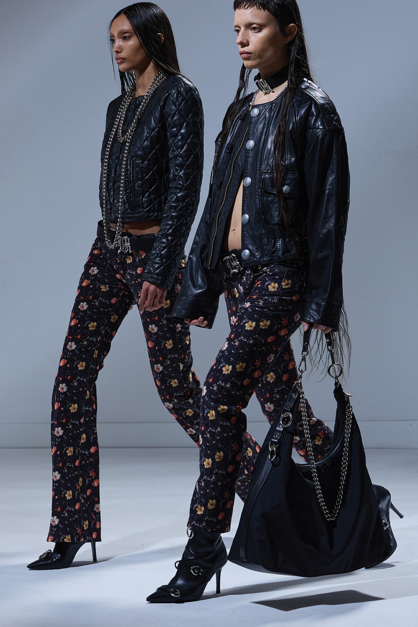 BOY STRAIGHT - LUNAR PETAL VELVETEEN BLACK - R13