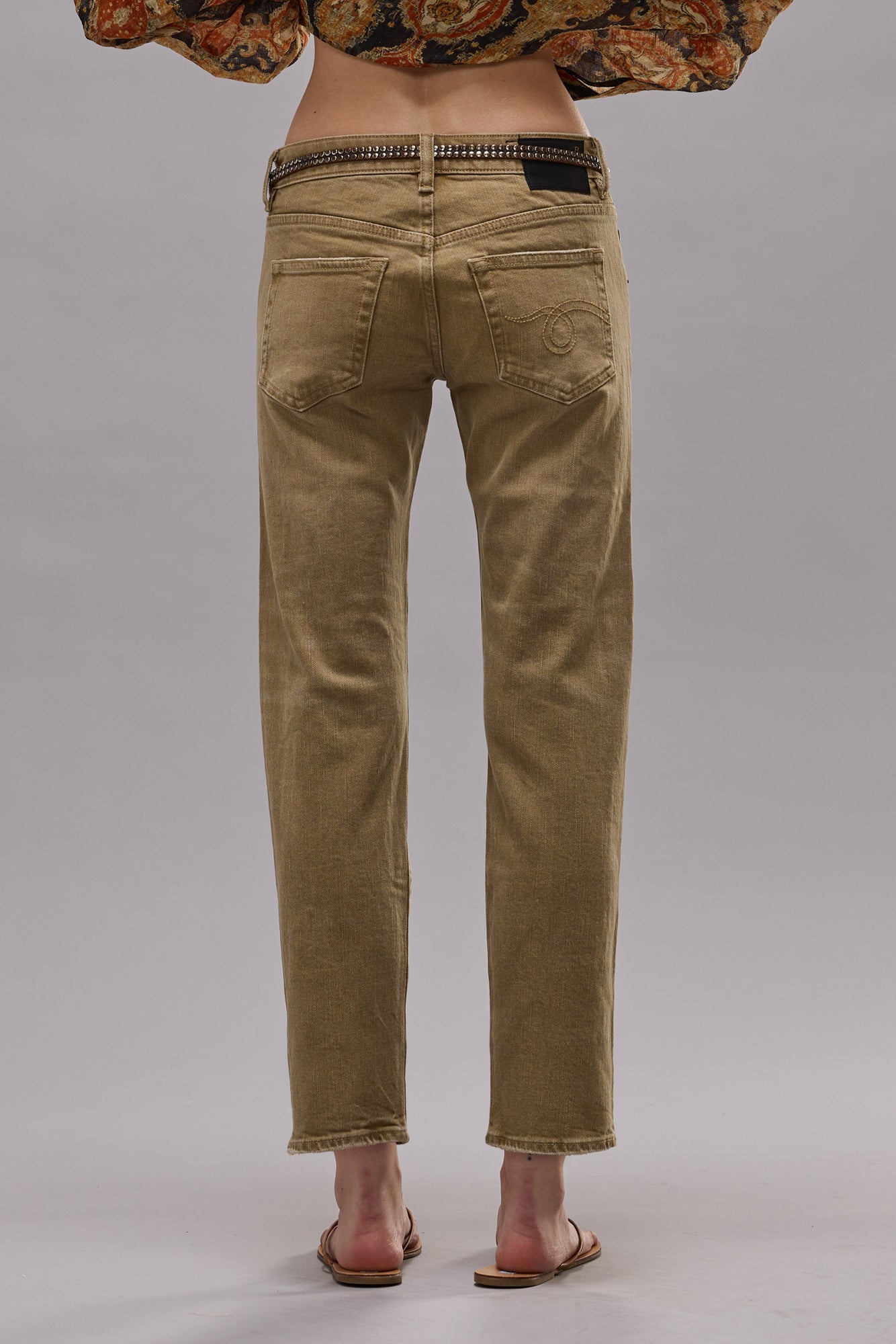BOY STRAIGHT - OLIVE GREEN HAZE STRETCH - R13