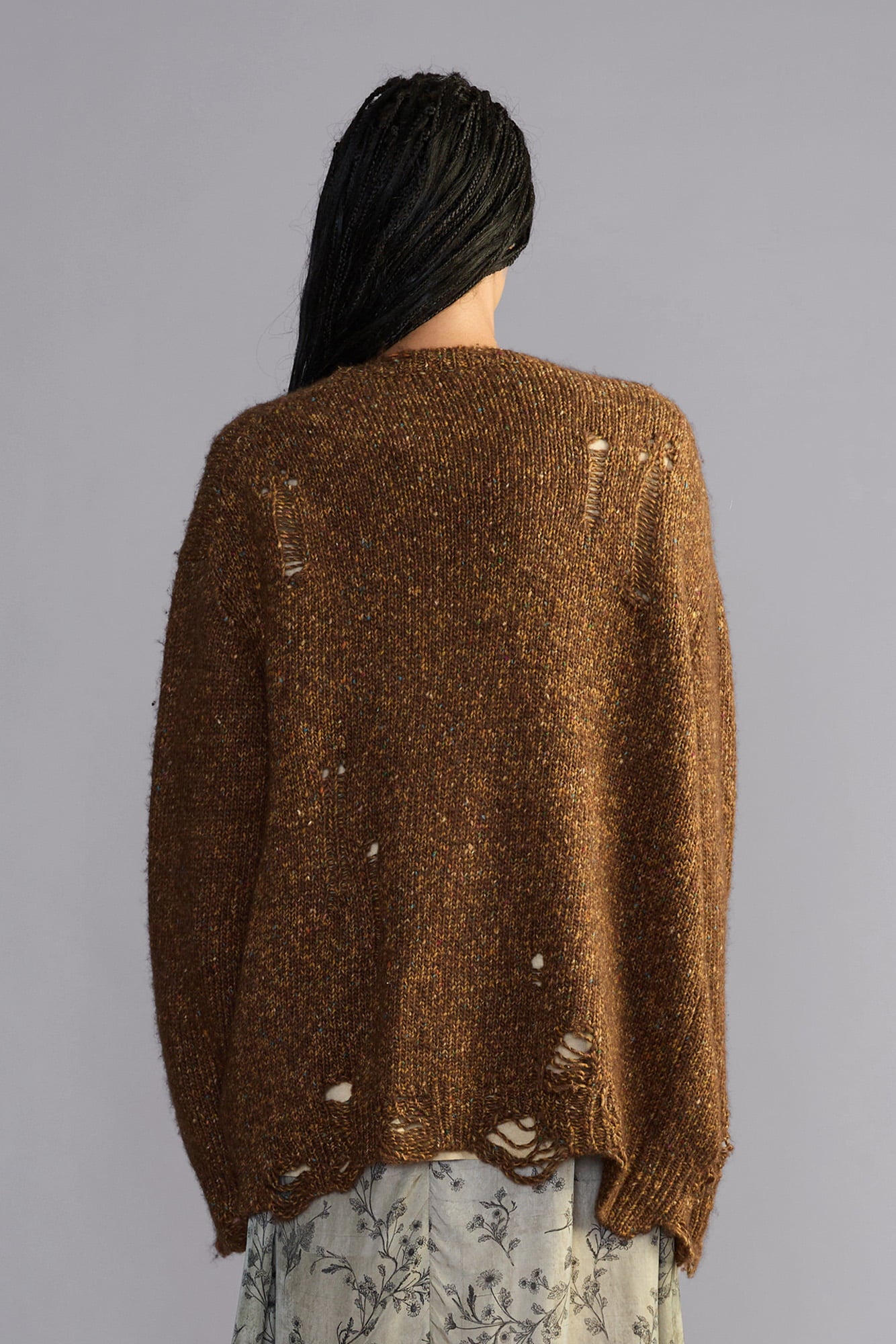 Boyfriend Cardigan - Multi Brown - R13