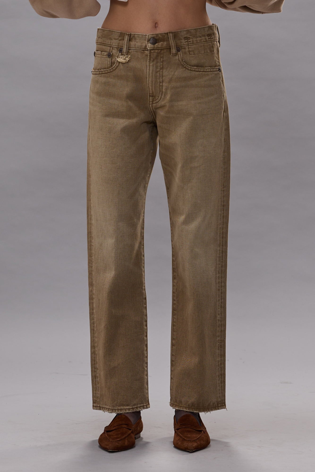 Boyfriend Jean - Ash Khaki - R13