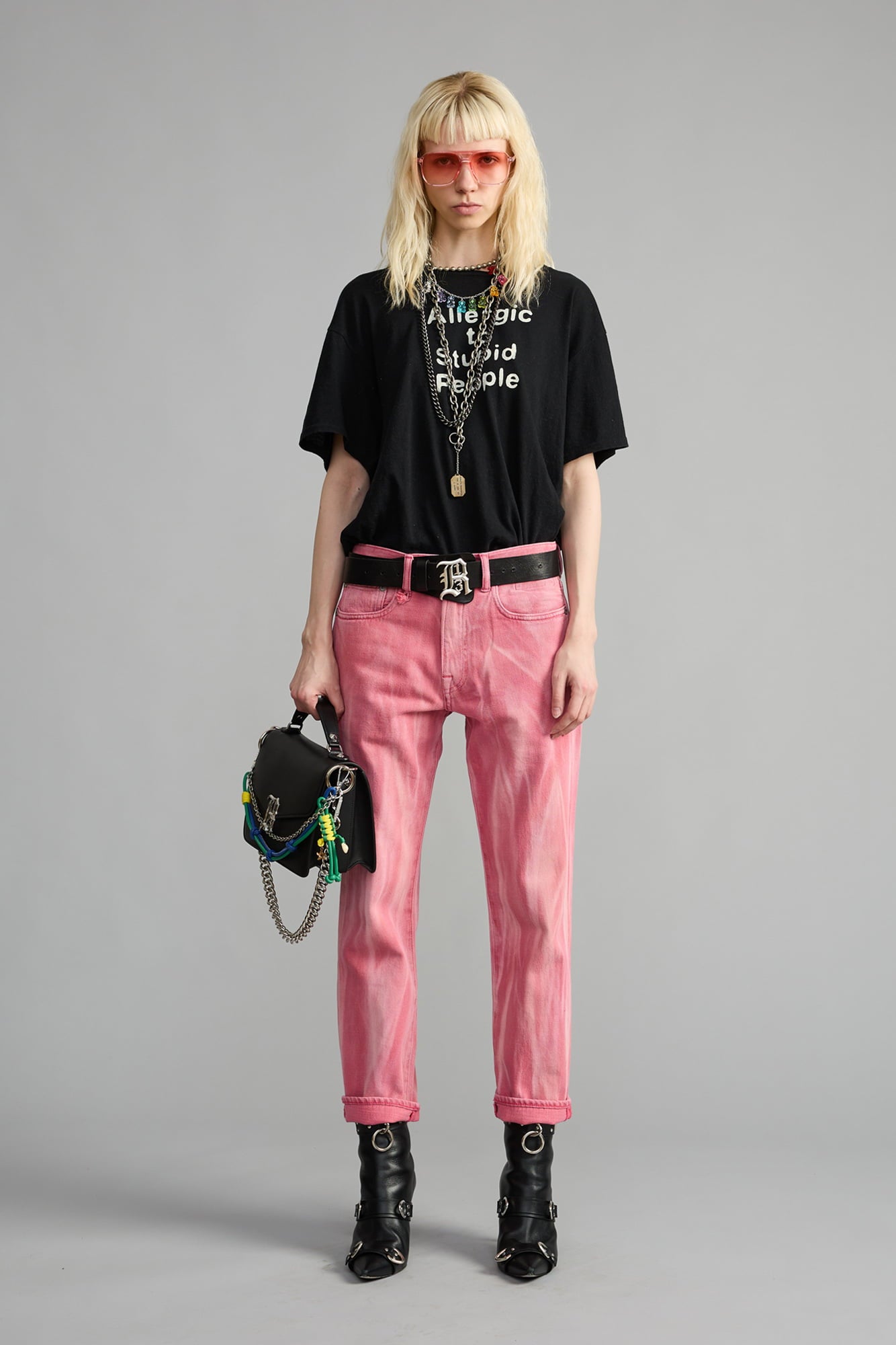 BOYFRIEND JEAN - EXPLODED PINK