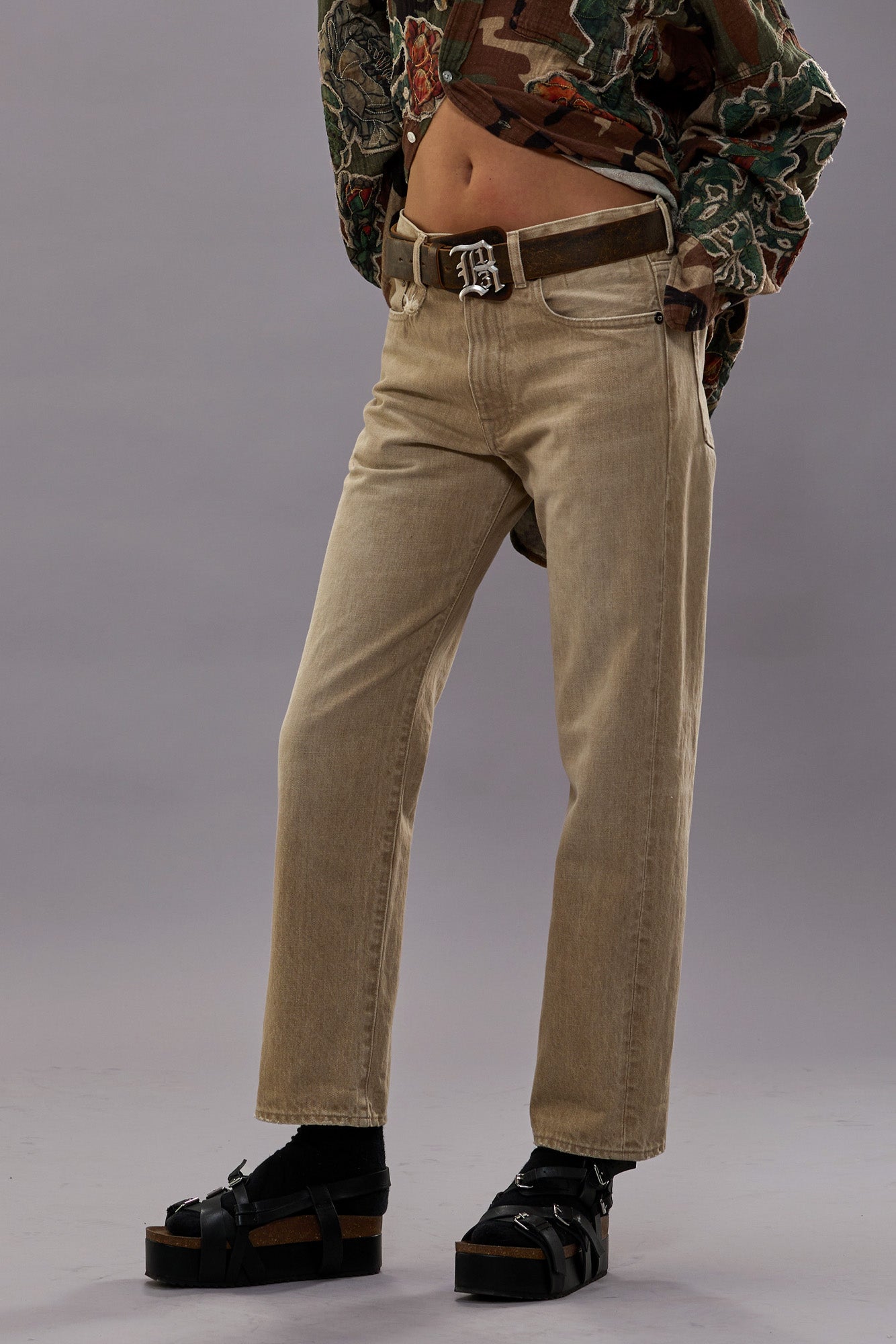 BOYFRIEND JEAN - HARLYN KHAKI - R13