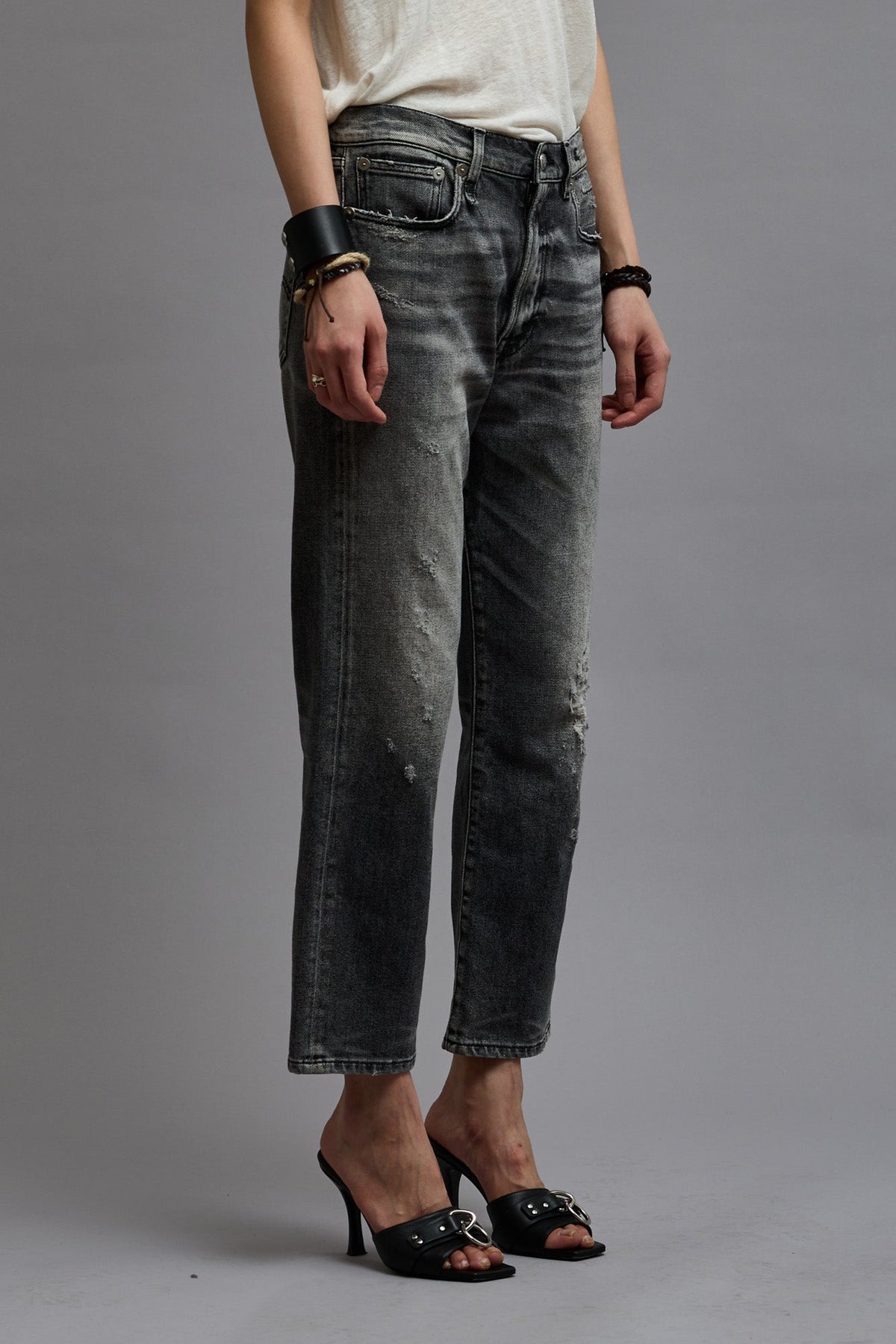 Victoria - Boyfriend Jean - Black Vintage - L30