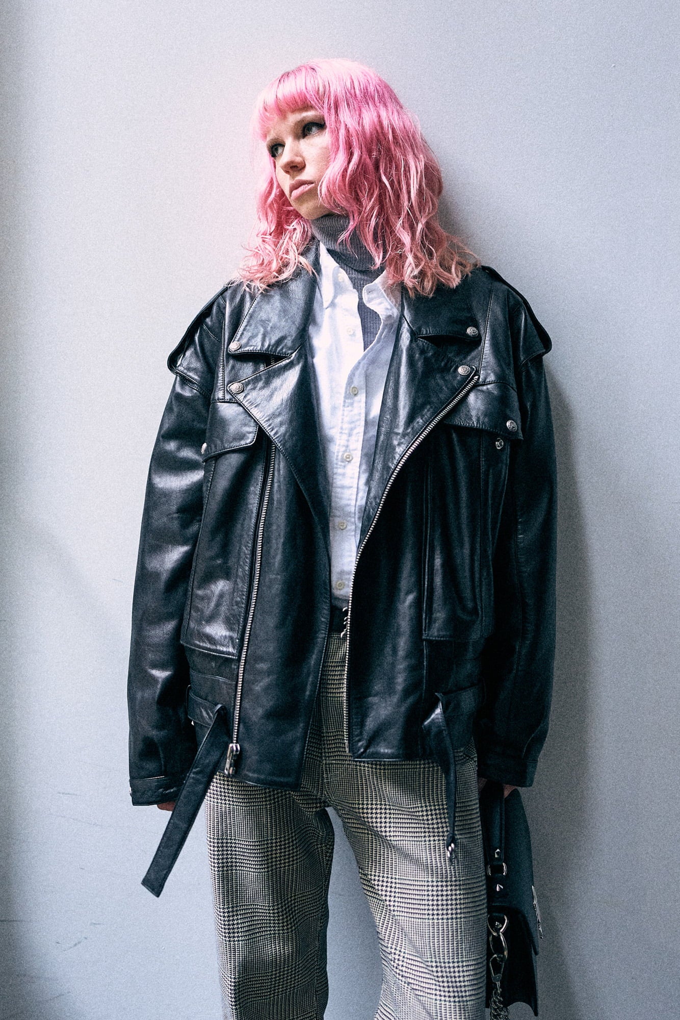 Boyfriend Leather Moto Jacket - Black - R13