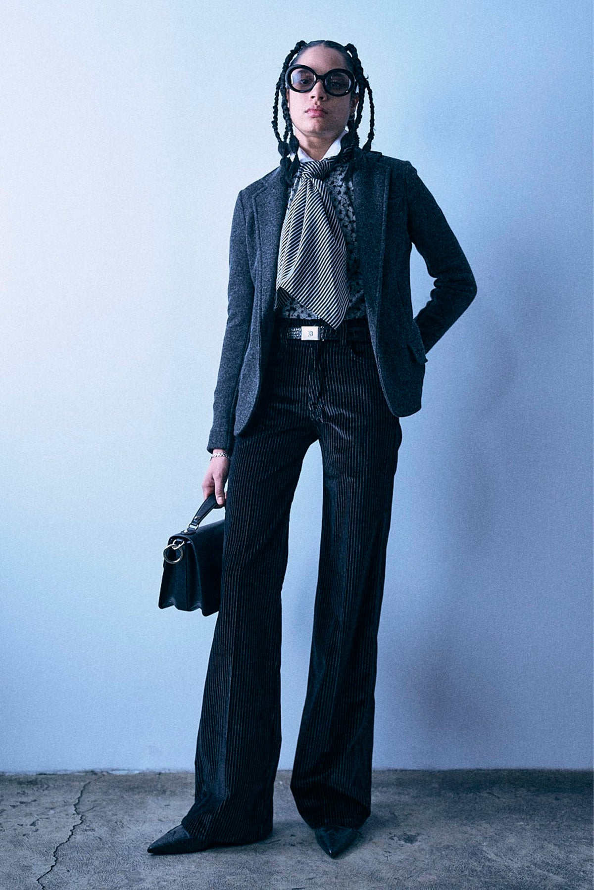 Charlotte Jean - Black Velvet Stripe - R13