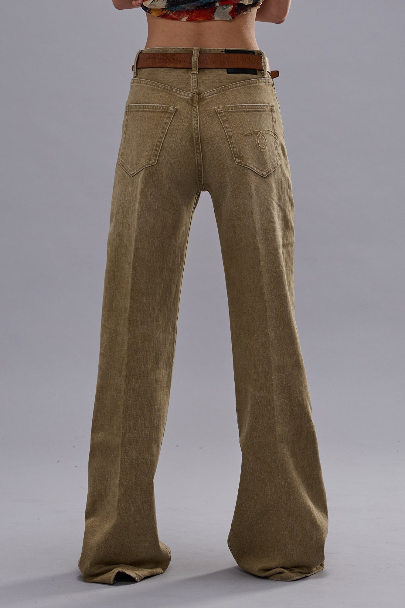 CHARLOTTE JEAN - OLIVE GREEN HAZE STRETCH - R13