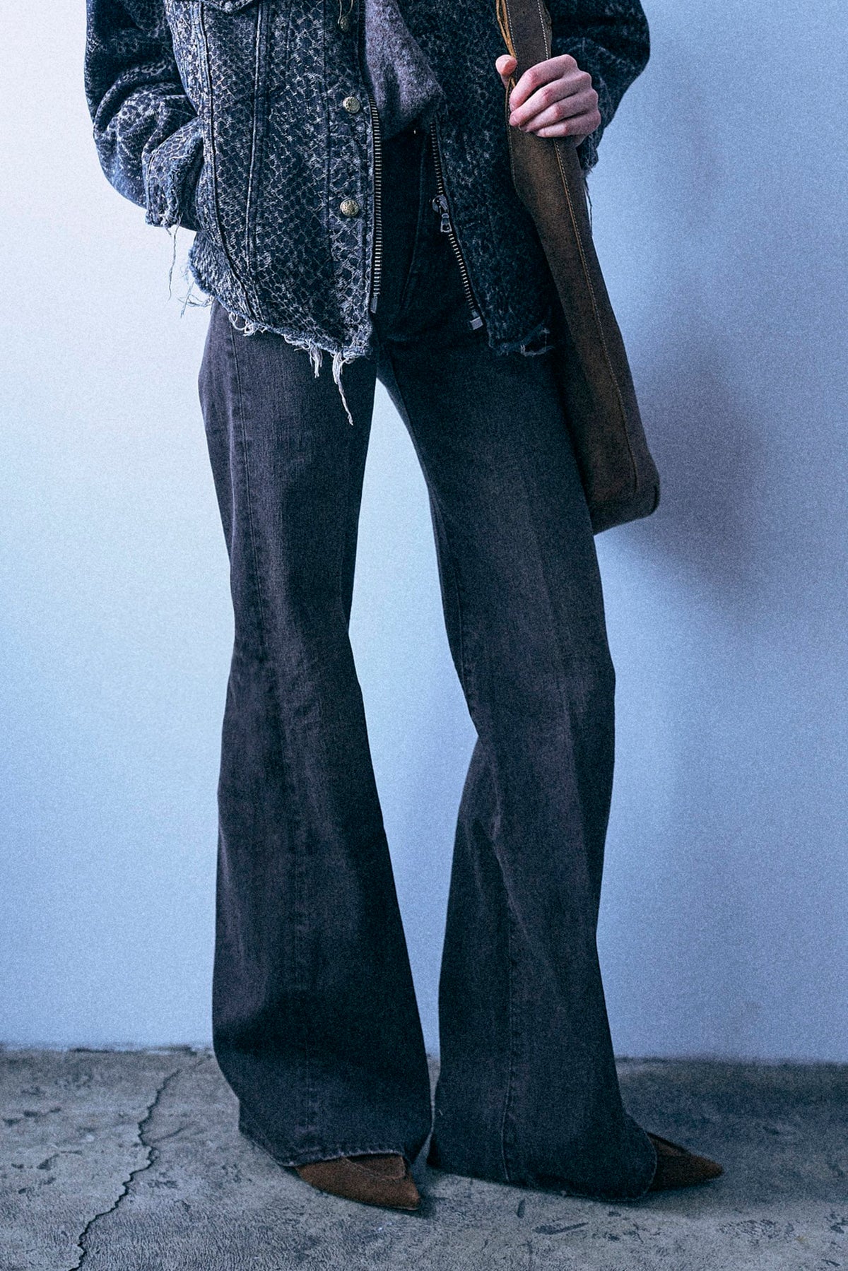 Charlotte Jean - Worn Chocolate Brown Stretch - R13