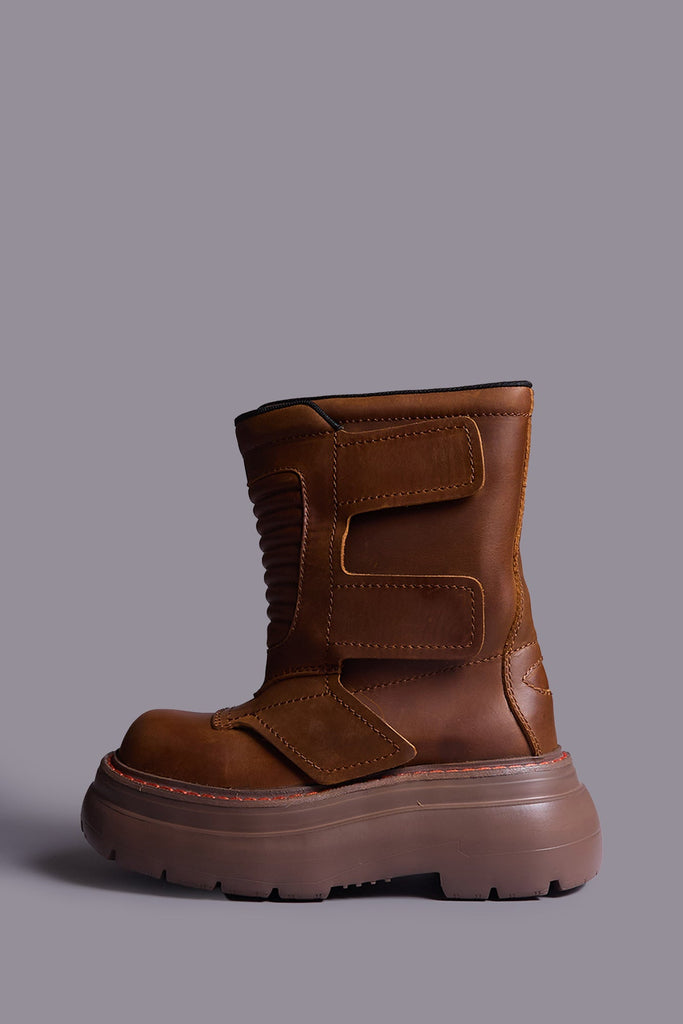 CHUNKY RACING BOOT - BROWN
