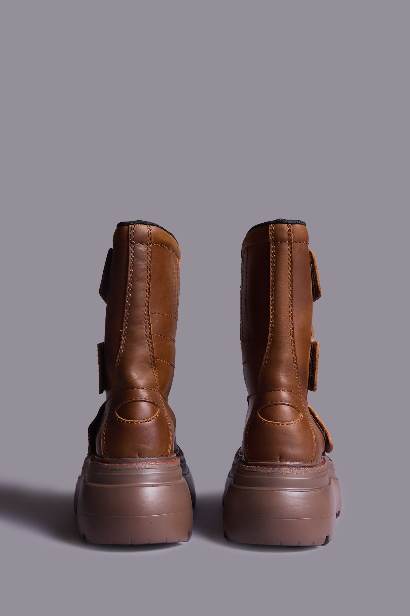 CHUNKY RACING BOOT - BROWN - R13